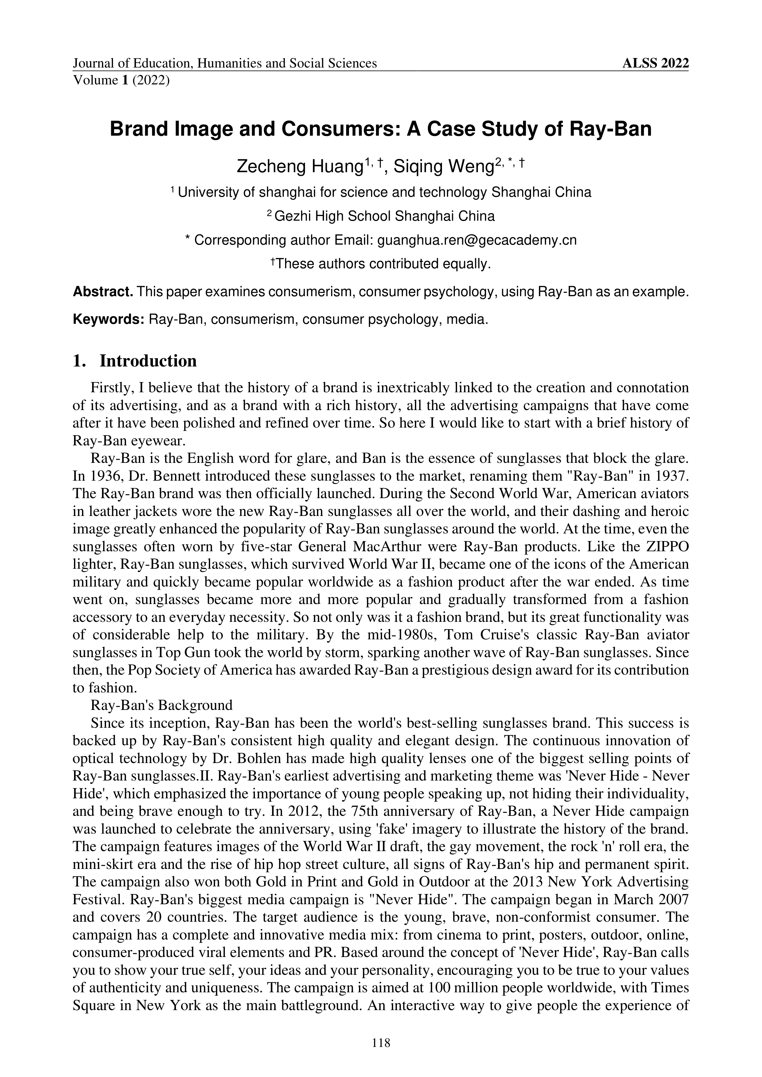 Ray Ban Case Study — page 1