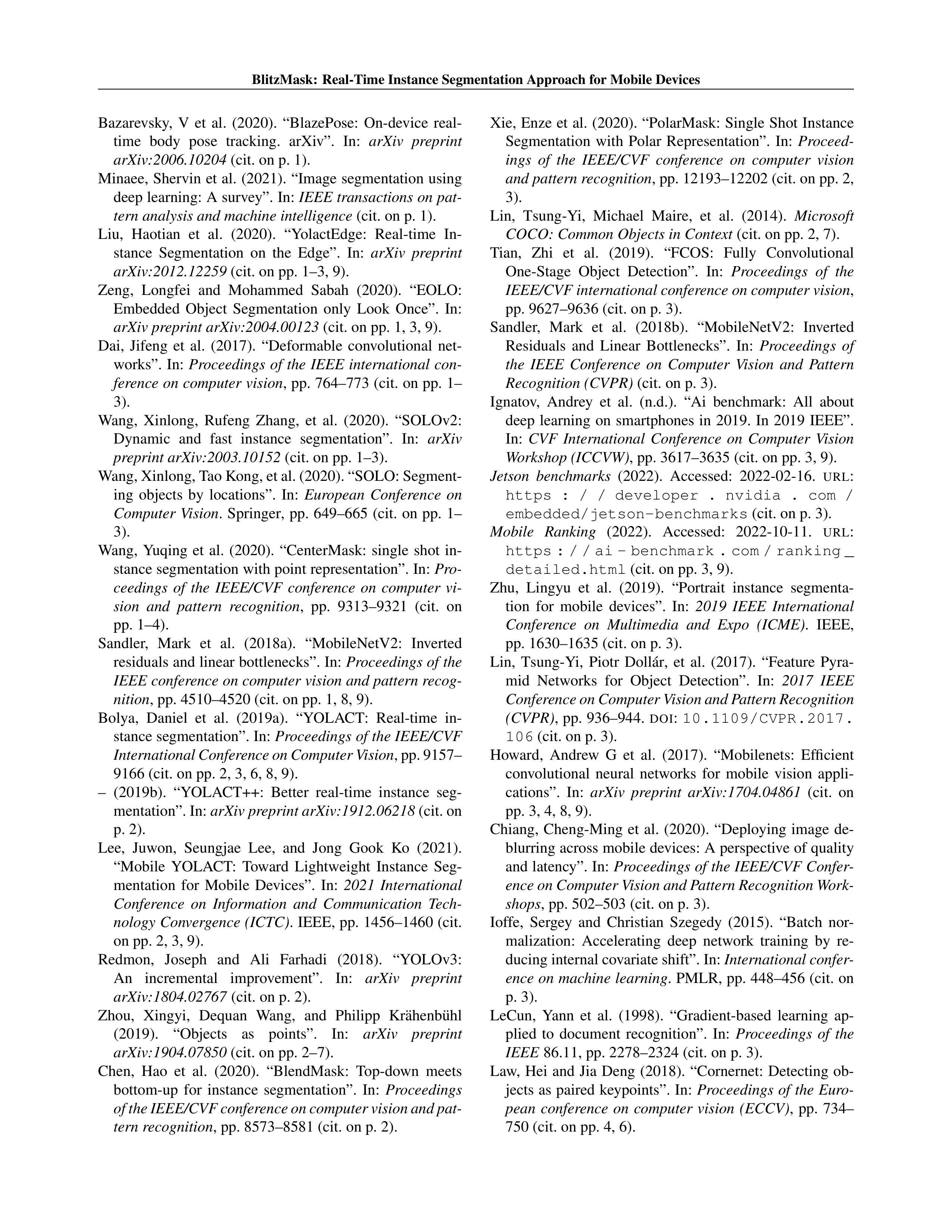Real-Time Instance Segmentation Research Paper by Samsung — page 10