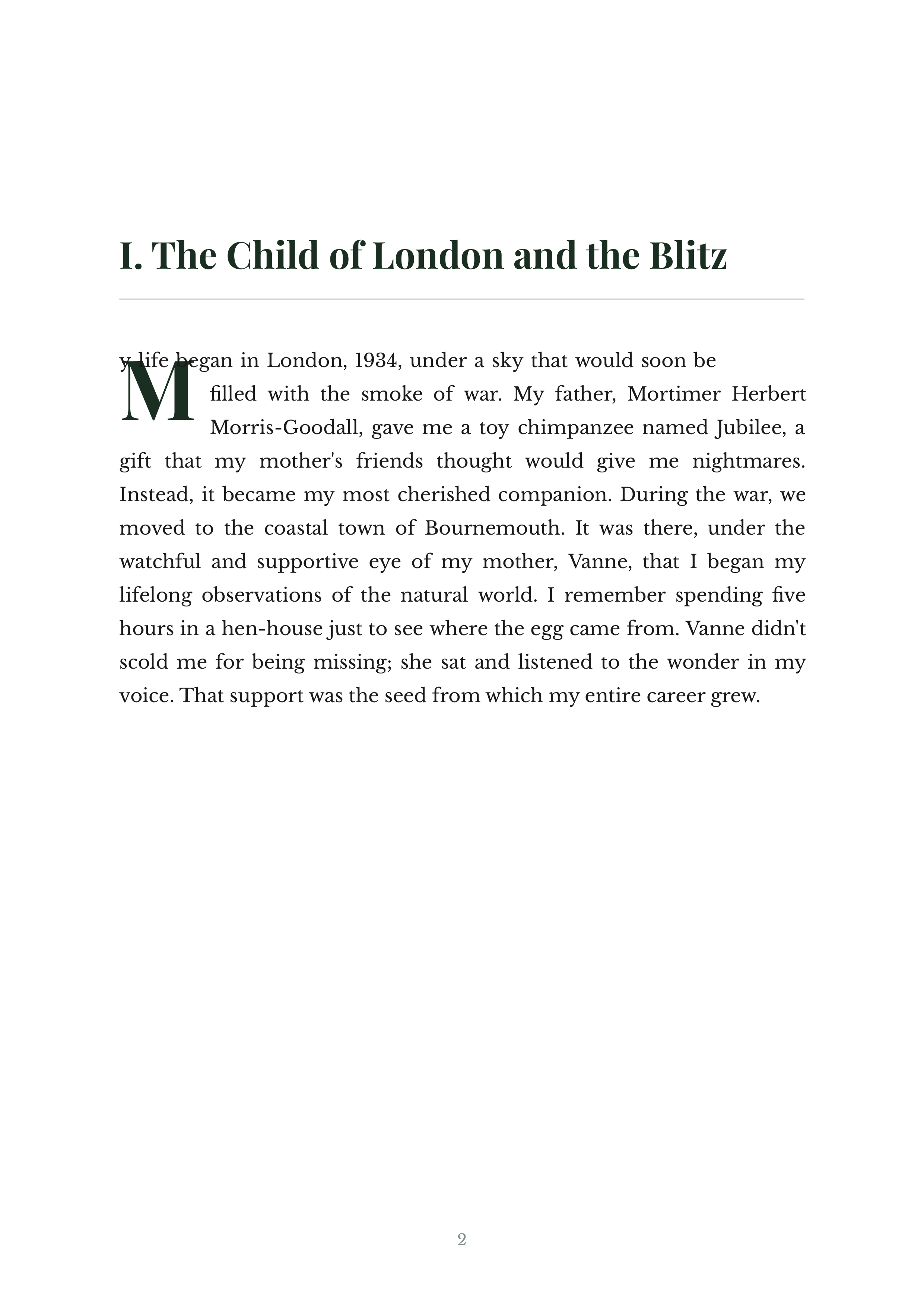 Reason for Hope by Jane Goodall Primatologist and Conservationist Autobiography — page 2