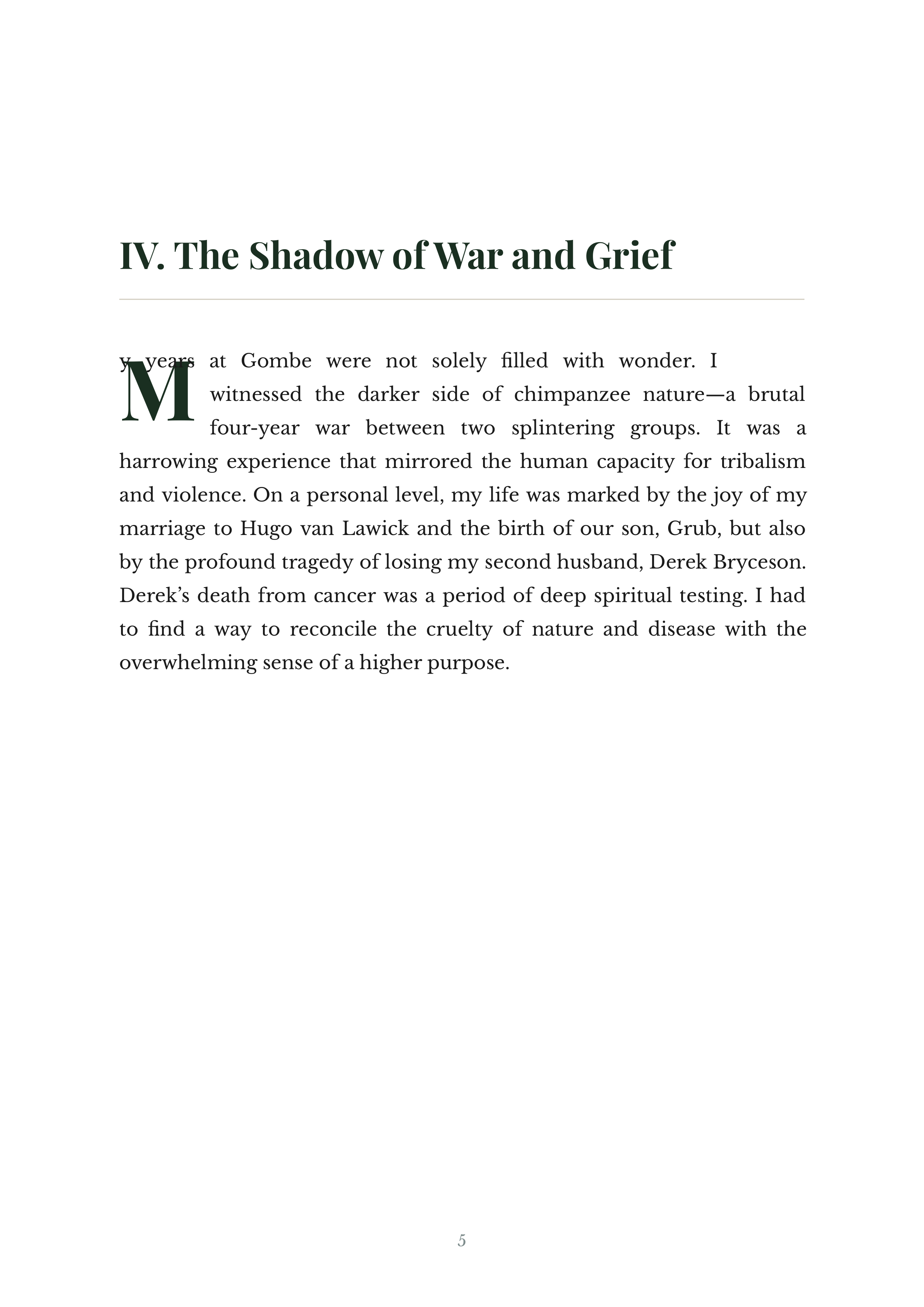 Reason for Hope by Jane Goodall Primatologist and Conservationist Autobiography — page 5
