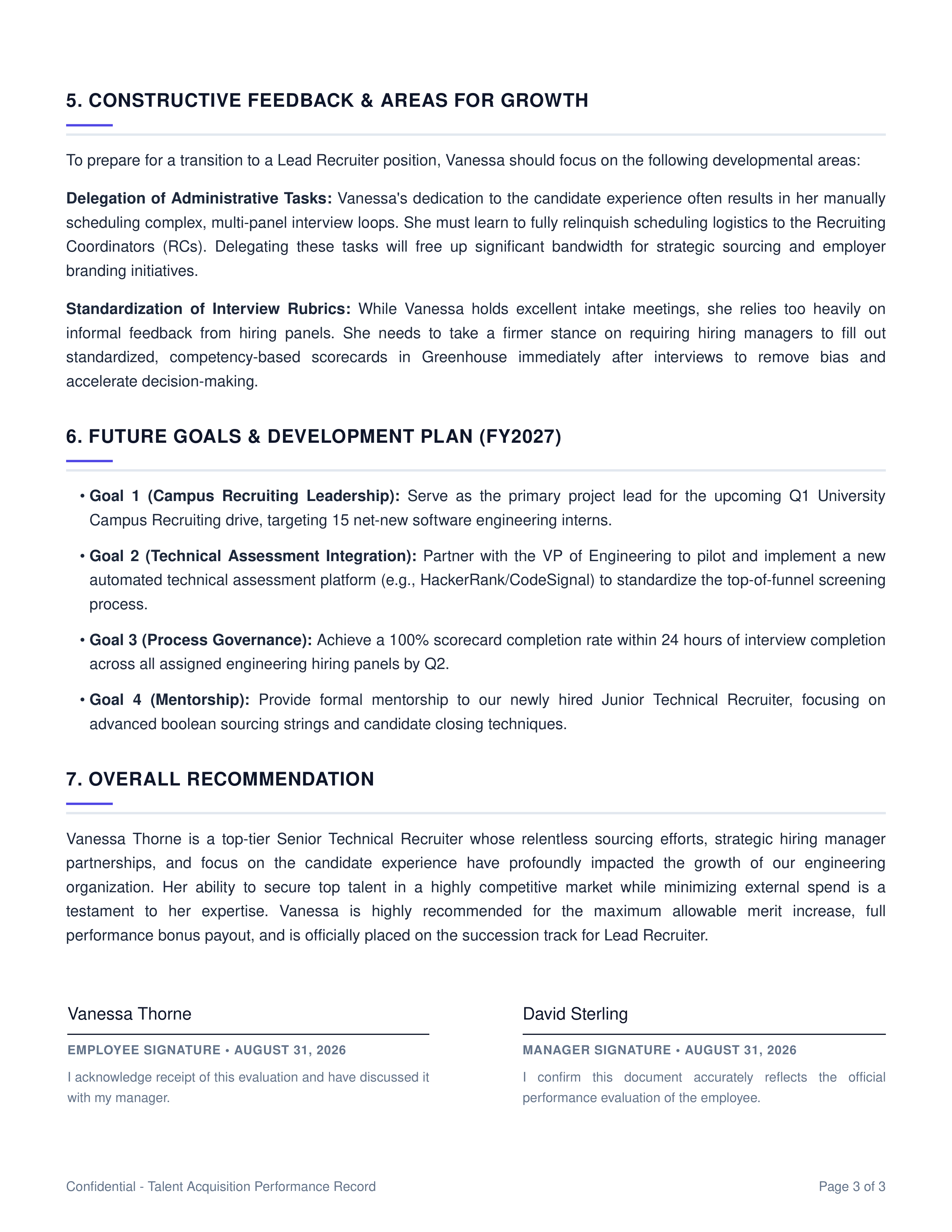 Recruiter Performance Review — page 3