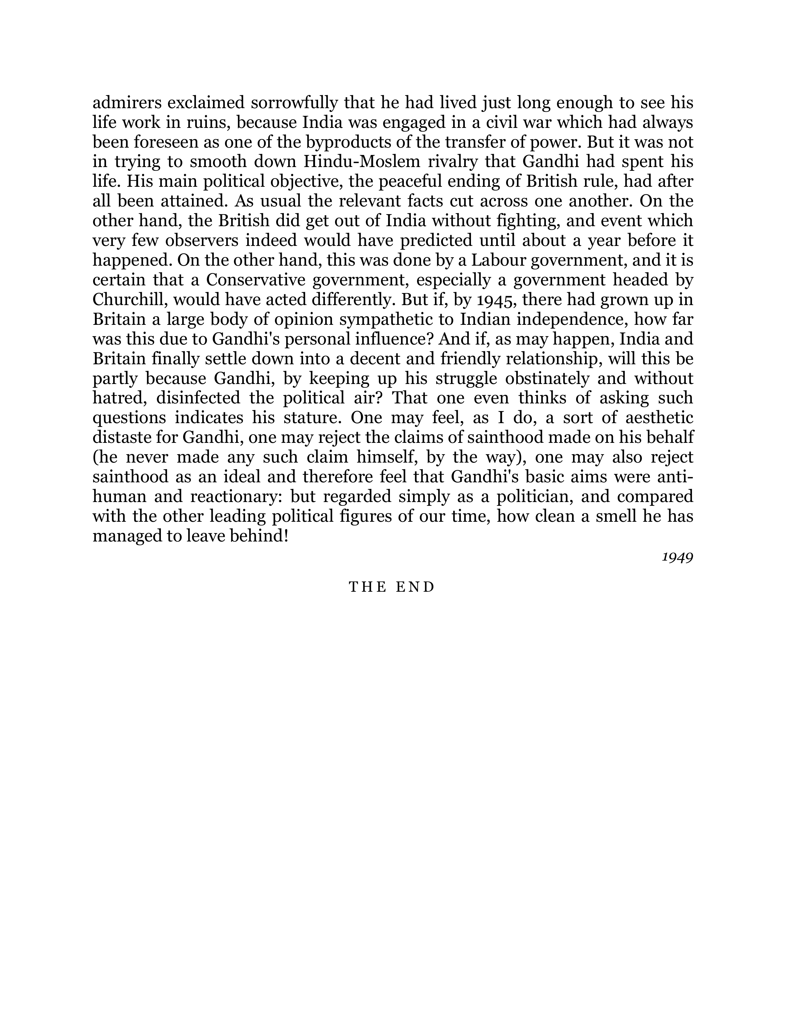 Reflections on Gandhi Essay — page 7