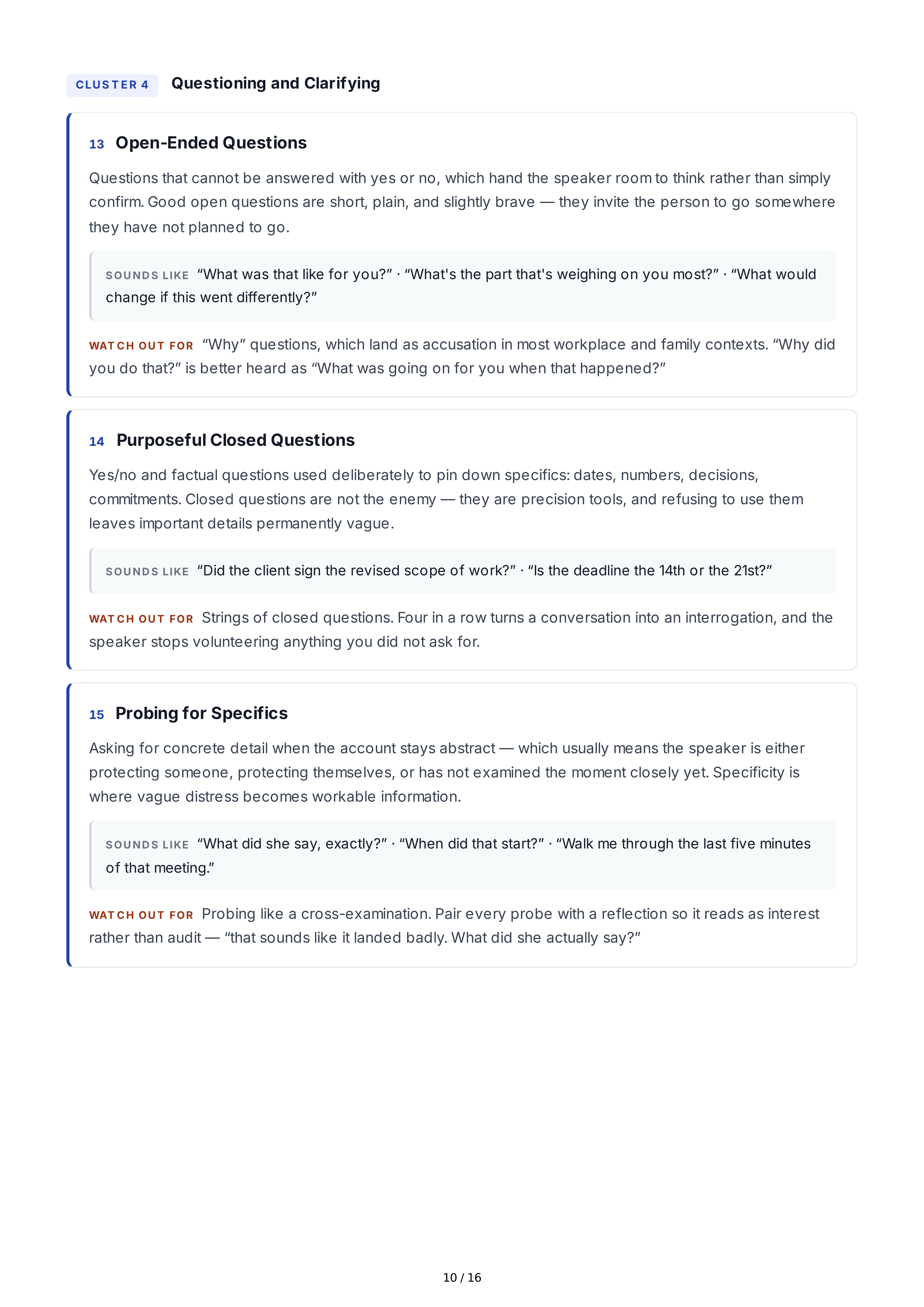 Reflective Listening Interpersonal Skills — page 10