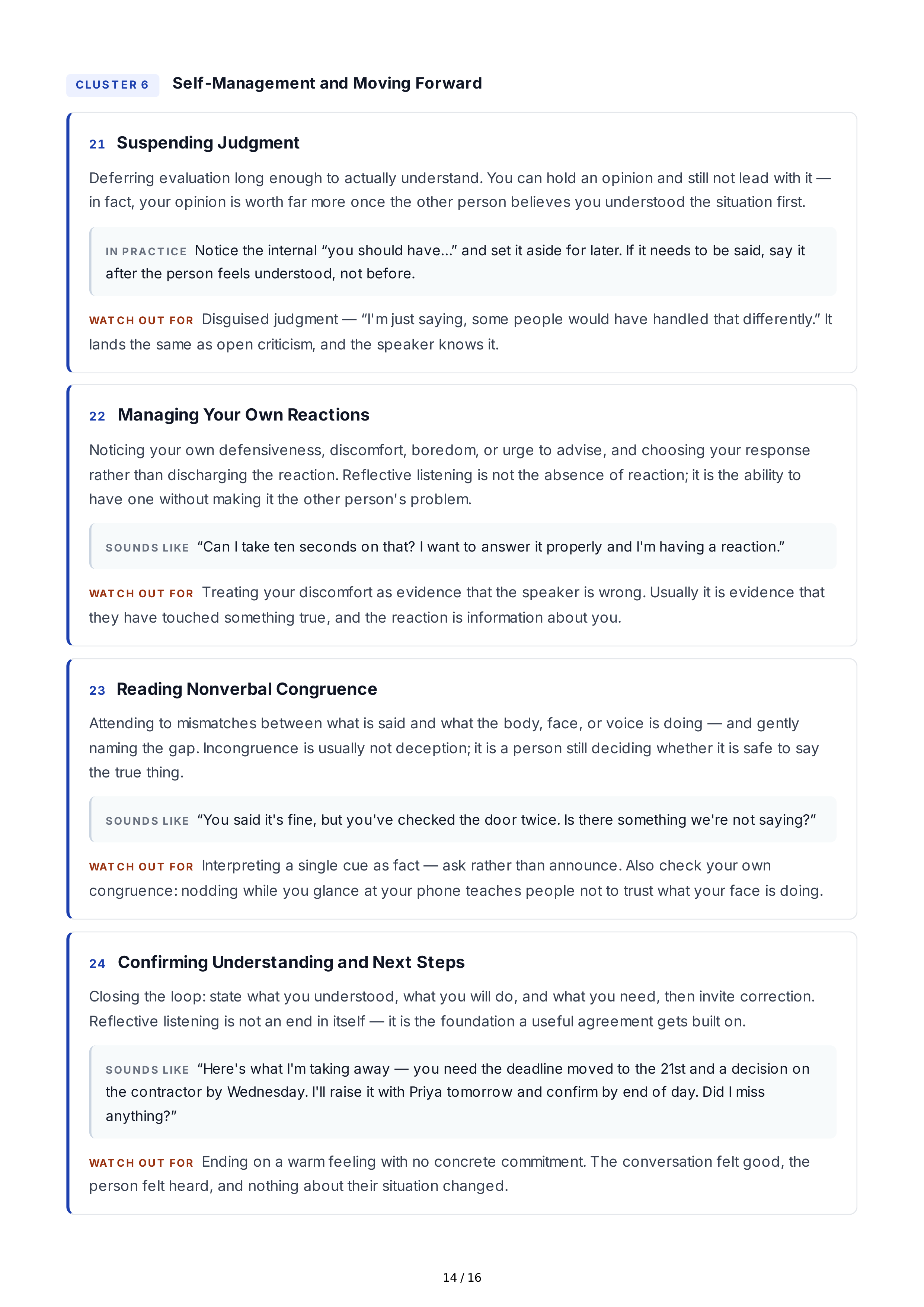 Reflective Listening Interpersonal Skills — page 14