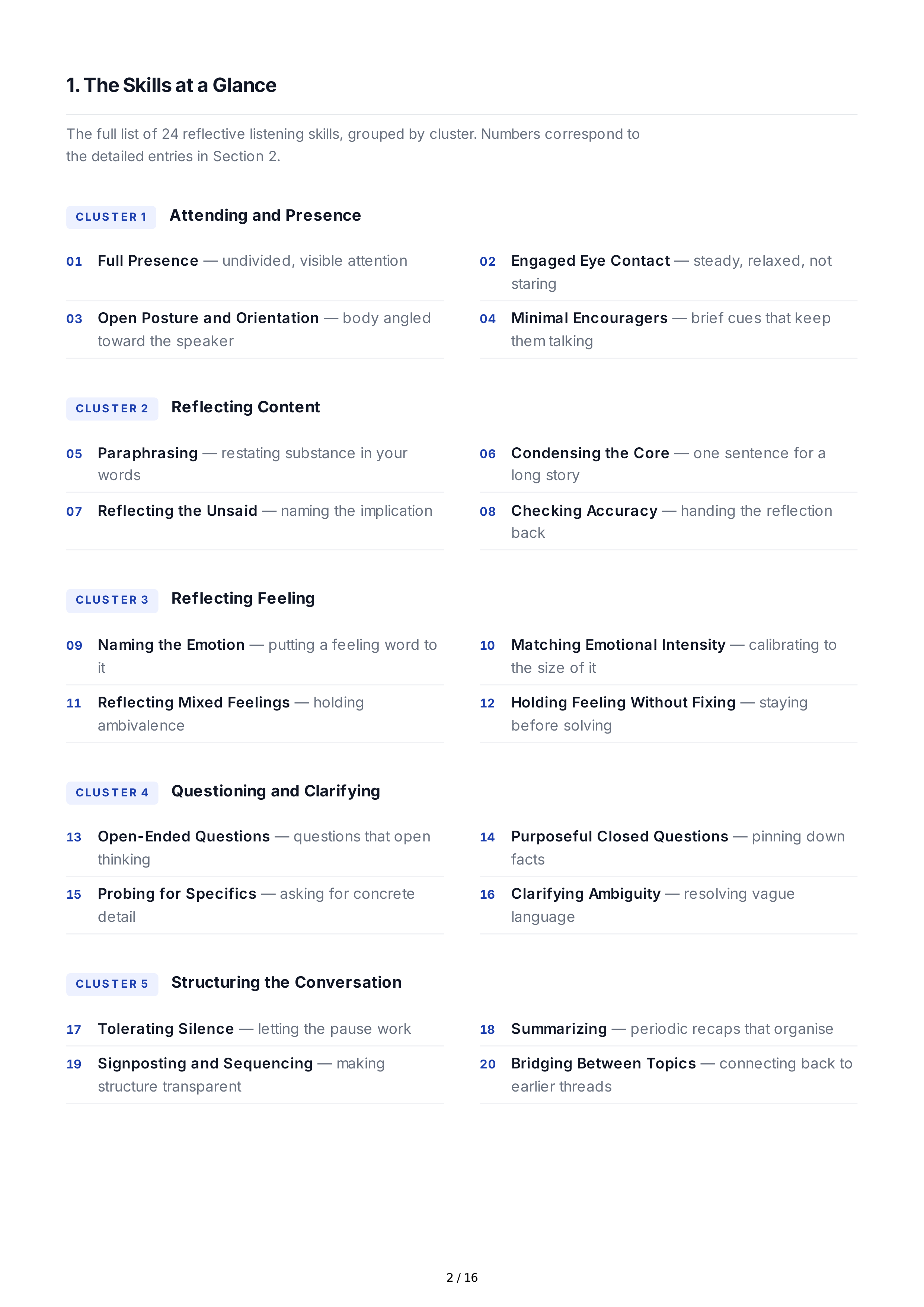 Reflective Listening Interpersonal Skills — page 2