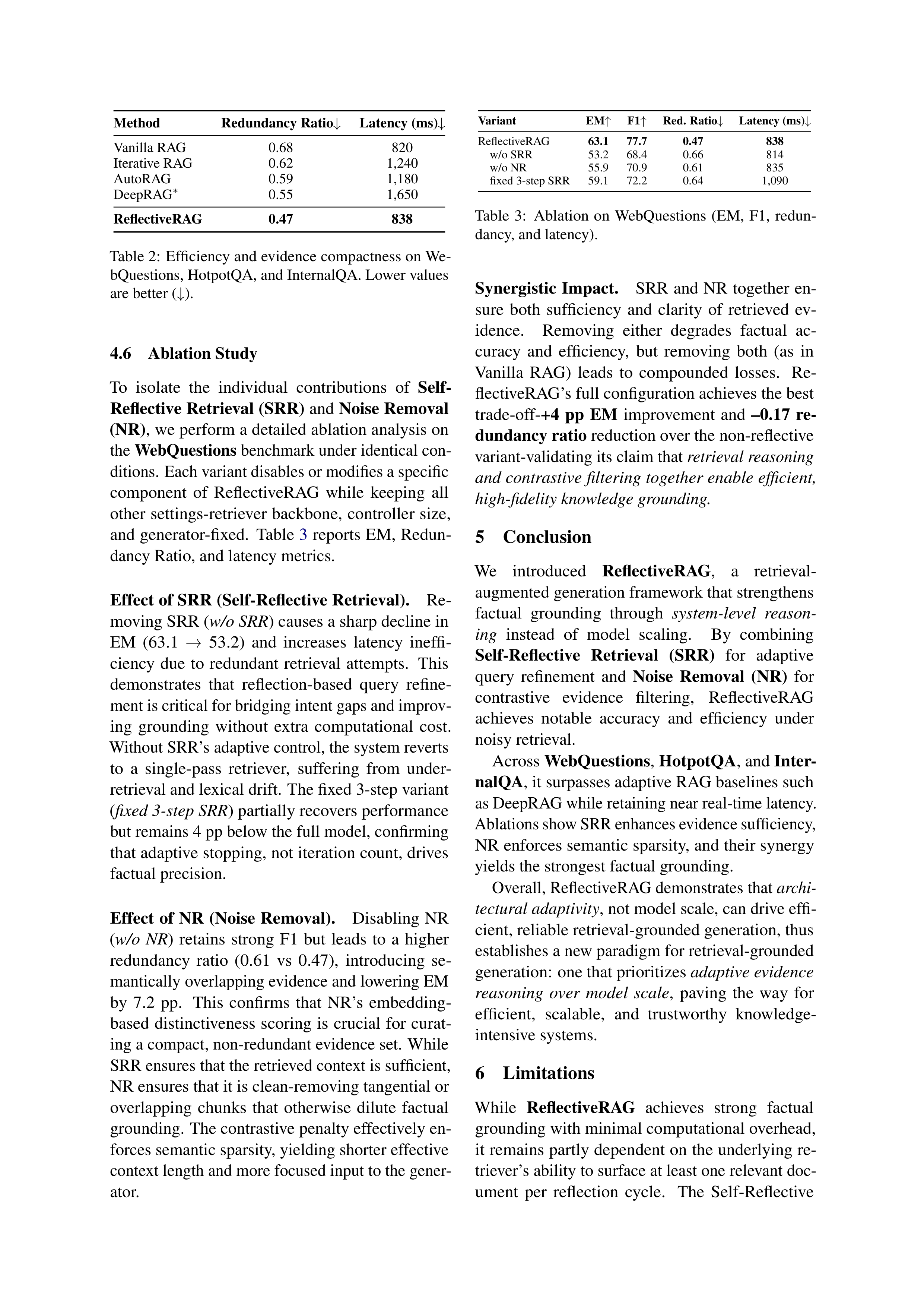 ReflectiveRAG Research Paper by Amazon — page 6