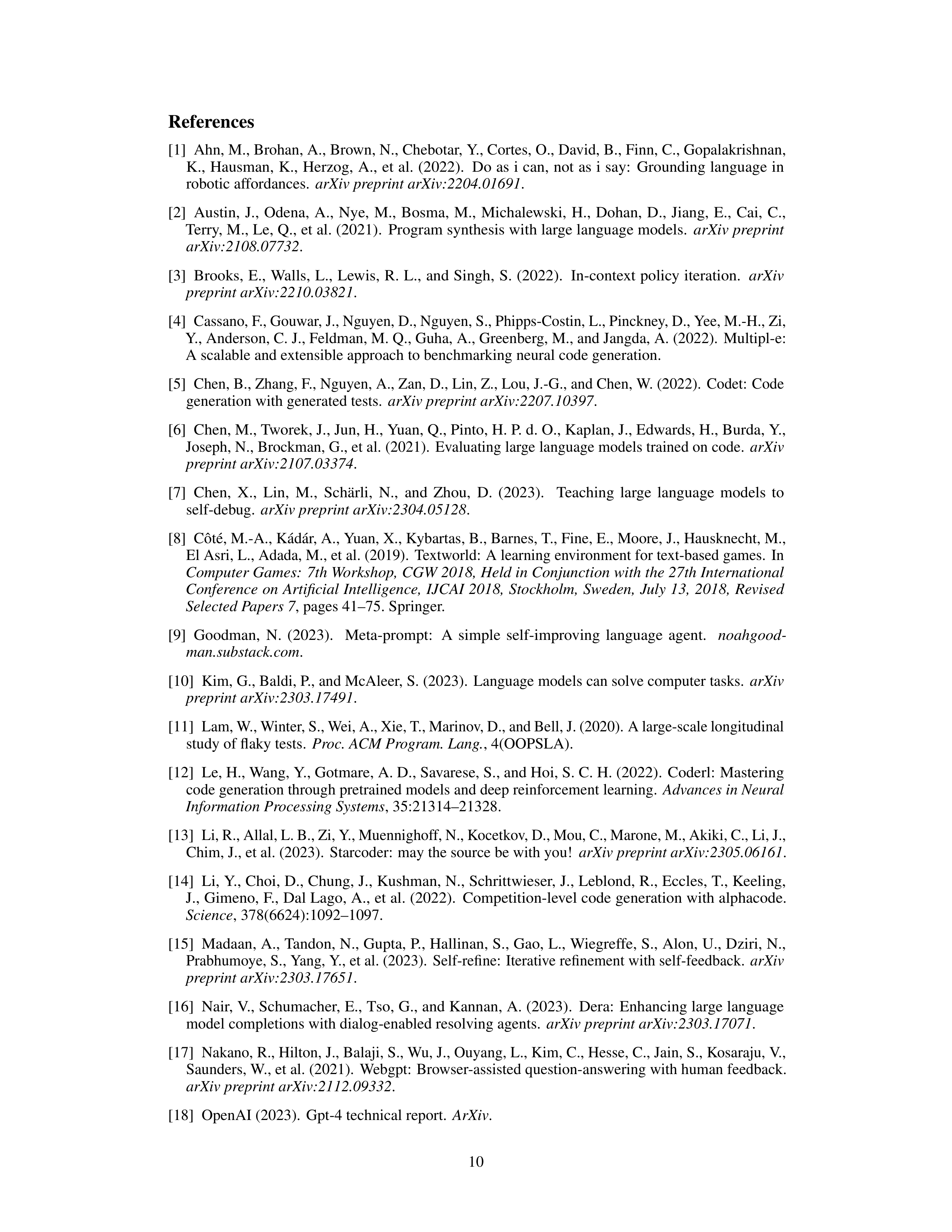 Reflexion AI Agent for Self Improving Reasoning — page 10