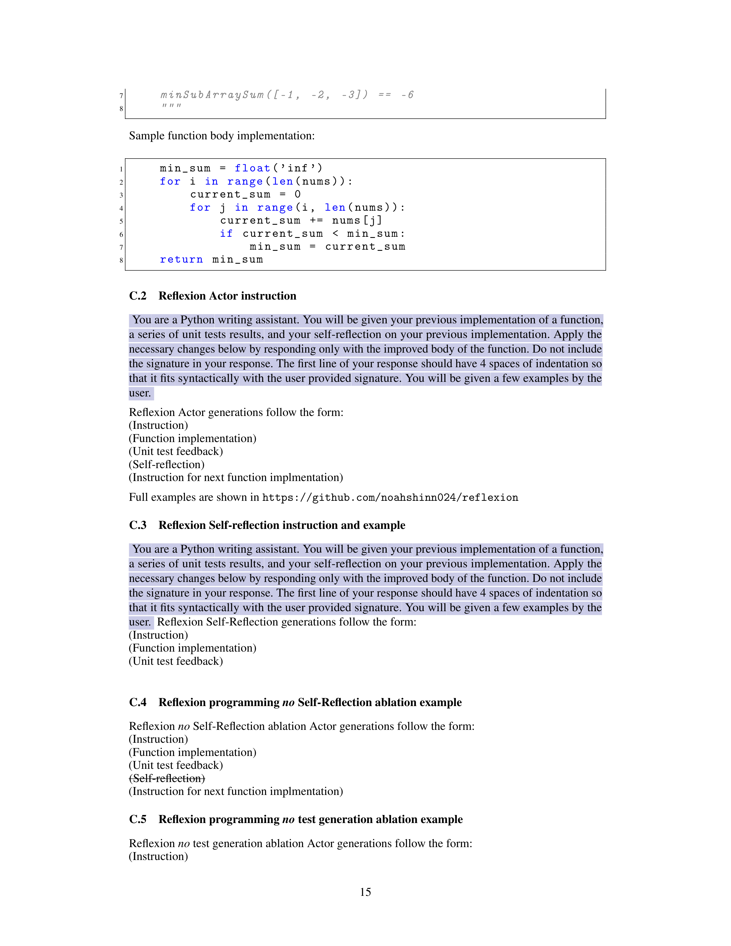 Reflexion AI Agent for Self Improving Reasoning — page 15