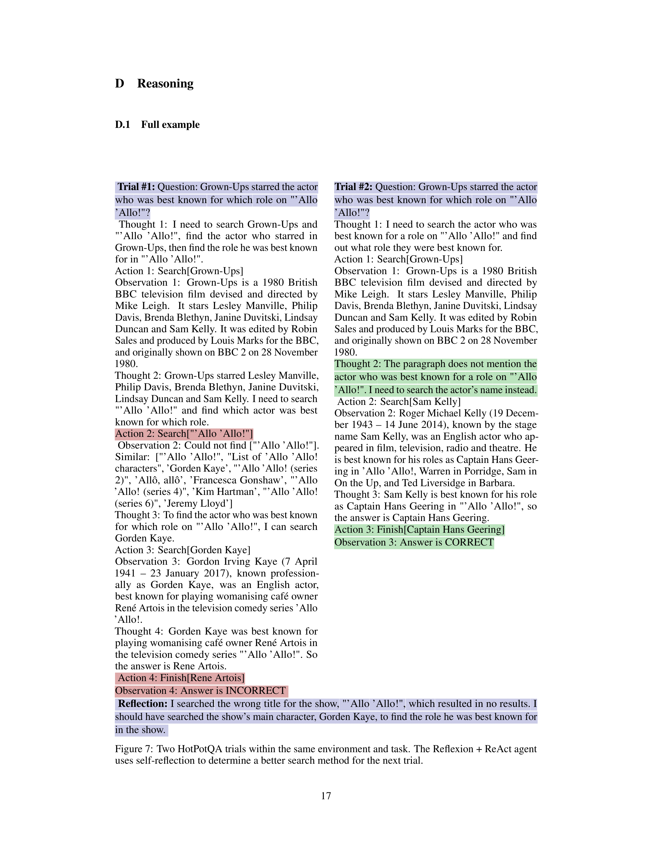 Reflexion AI Agent for Self Improving Reasoning — page 17