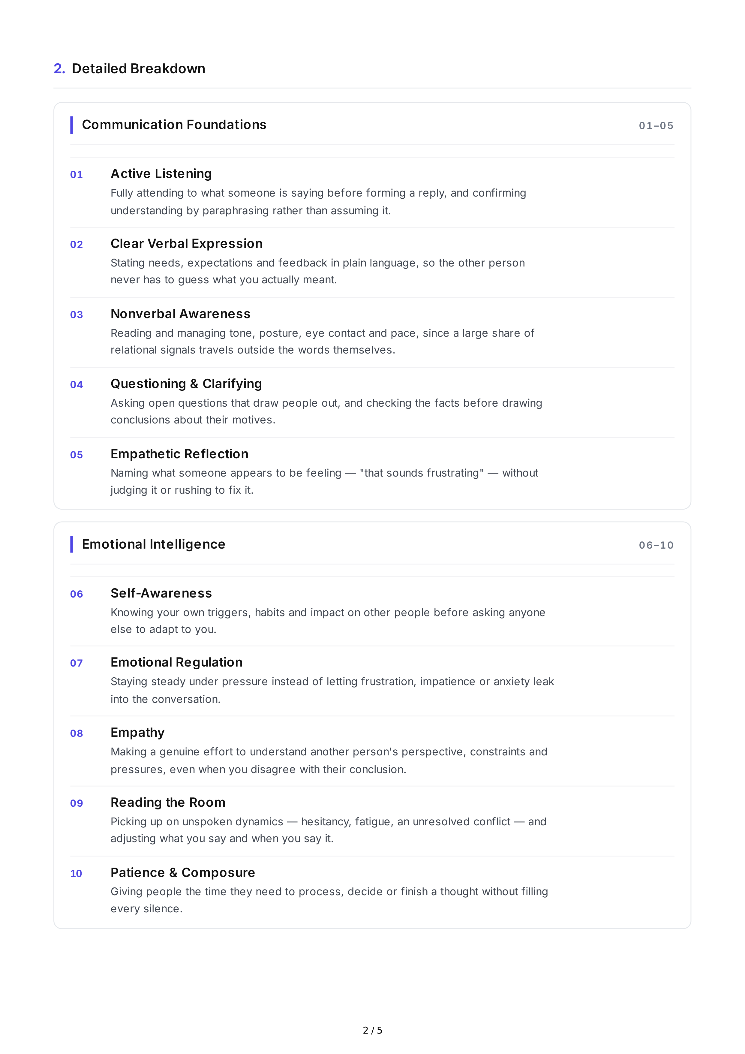 Relationship Building Interpersonal Skills — page 2