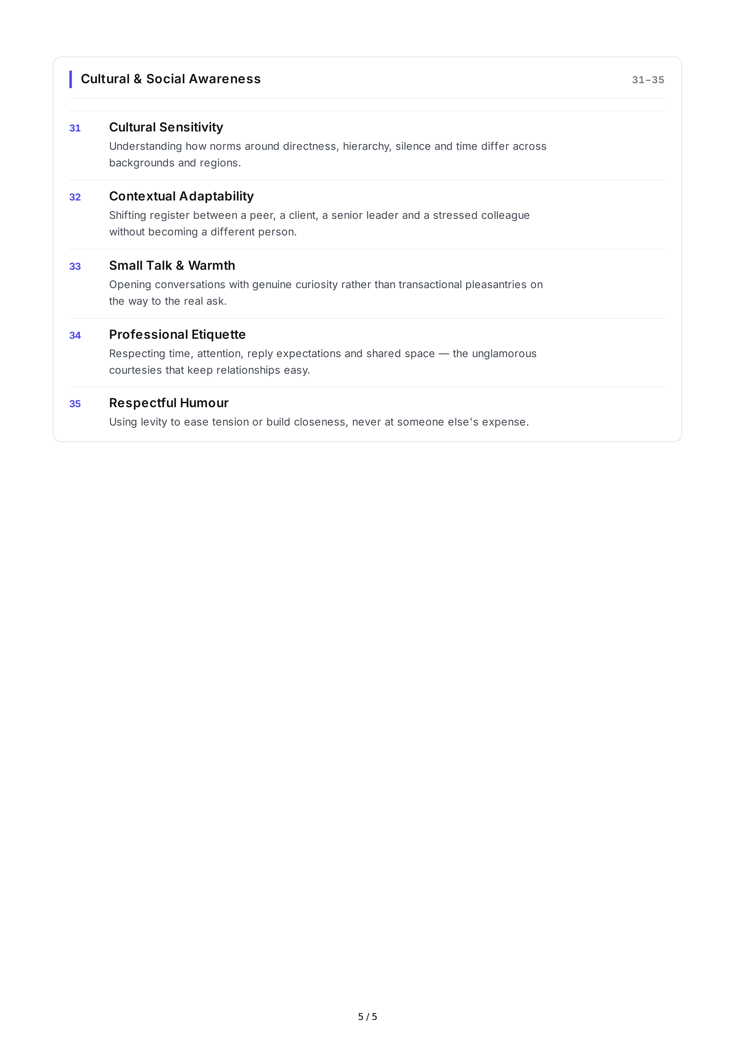 Relationship Building Interpersonal Skills — page 5