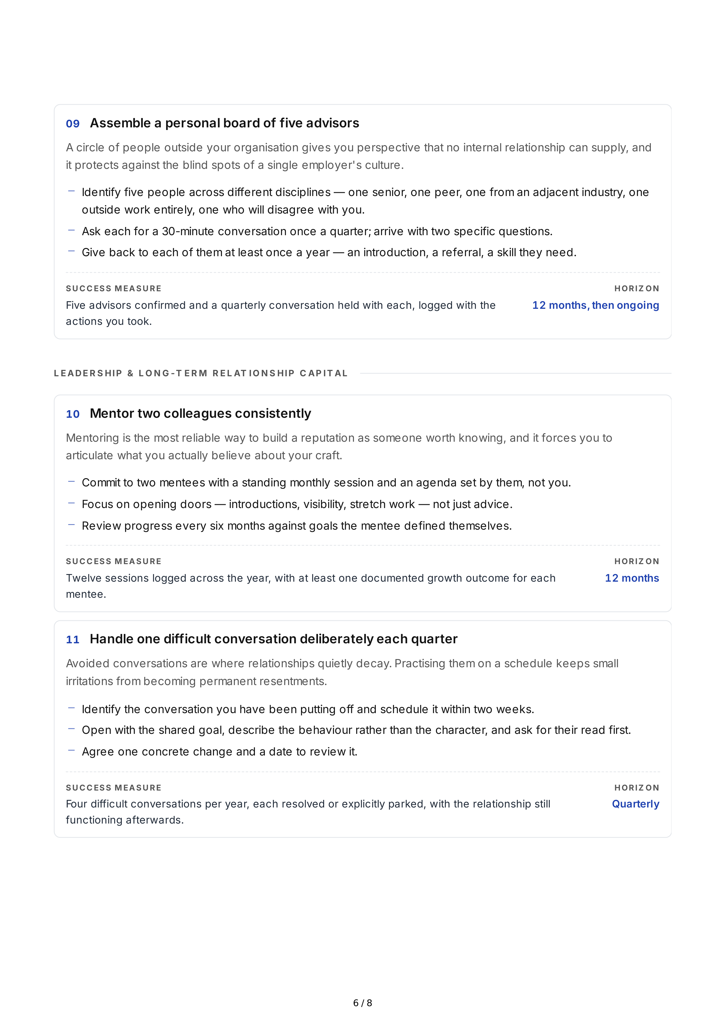 Relationship Building Professional Goals — page 6