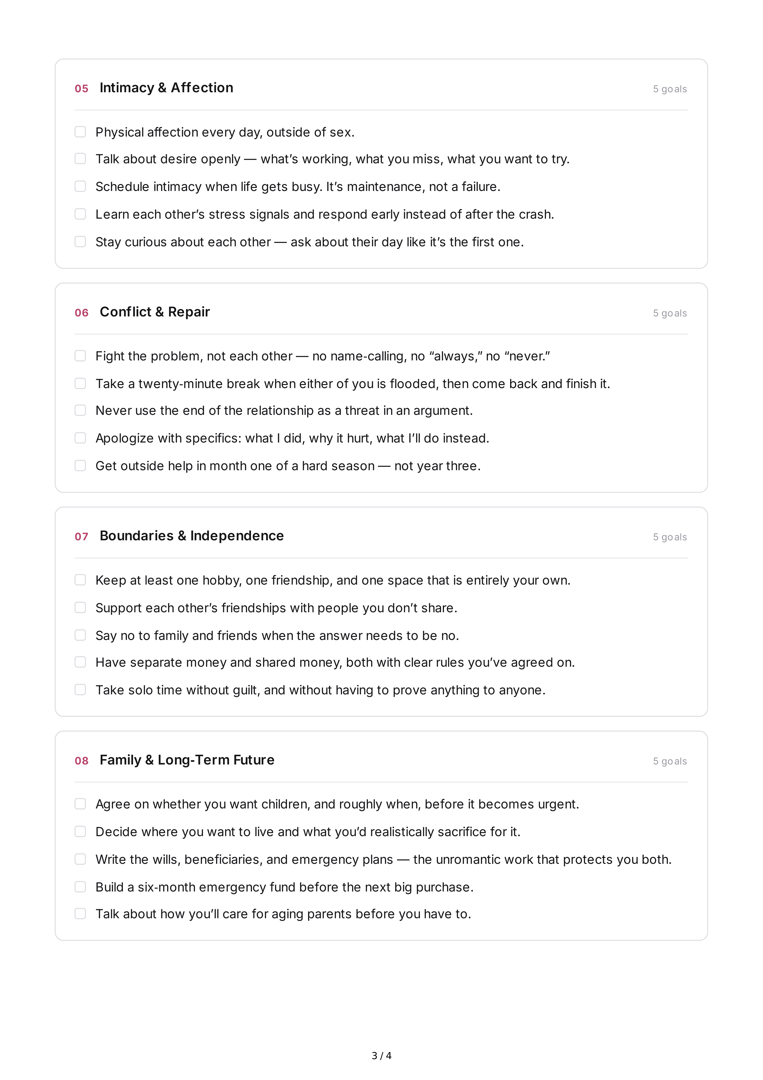 Relationship Life Goals — page 3
