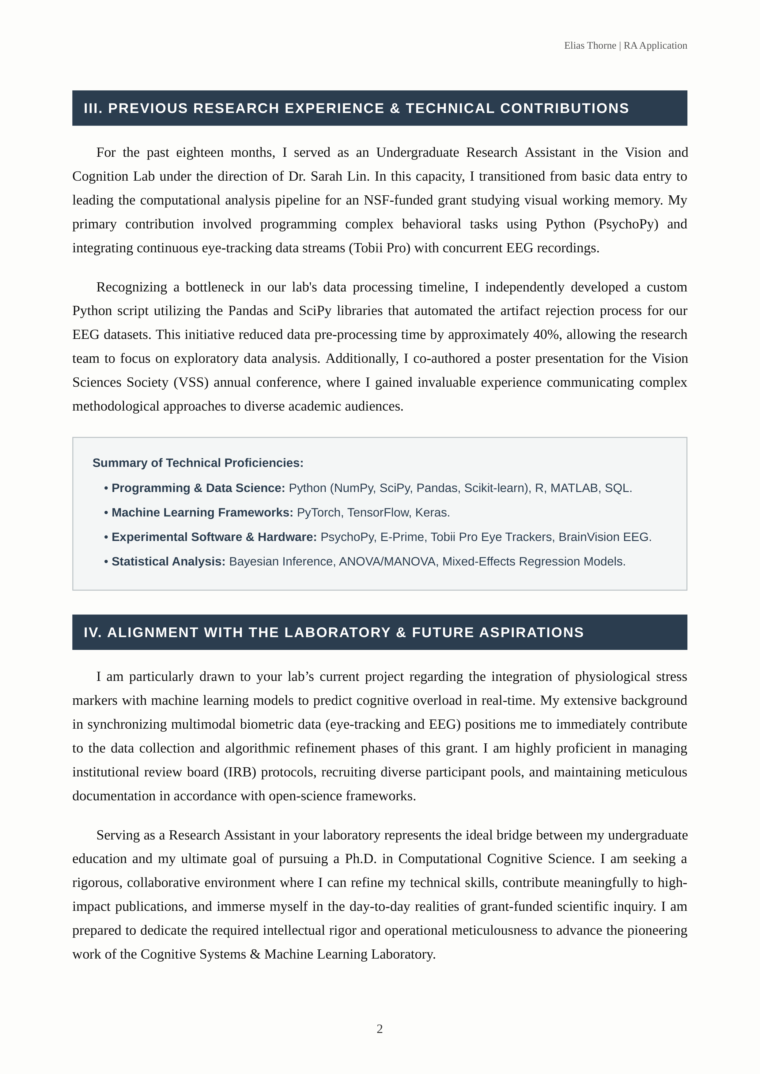 Research Assistant Statement of Purpose — page 2