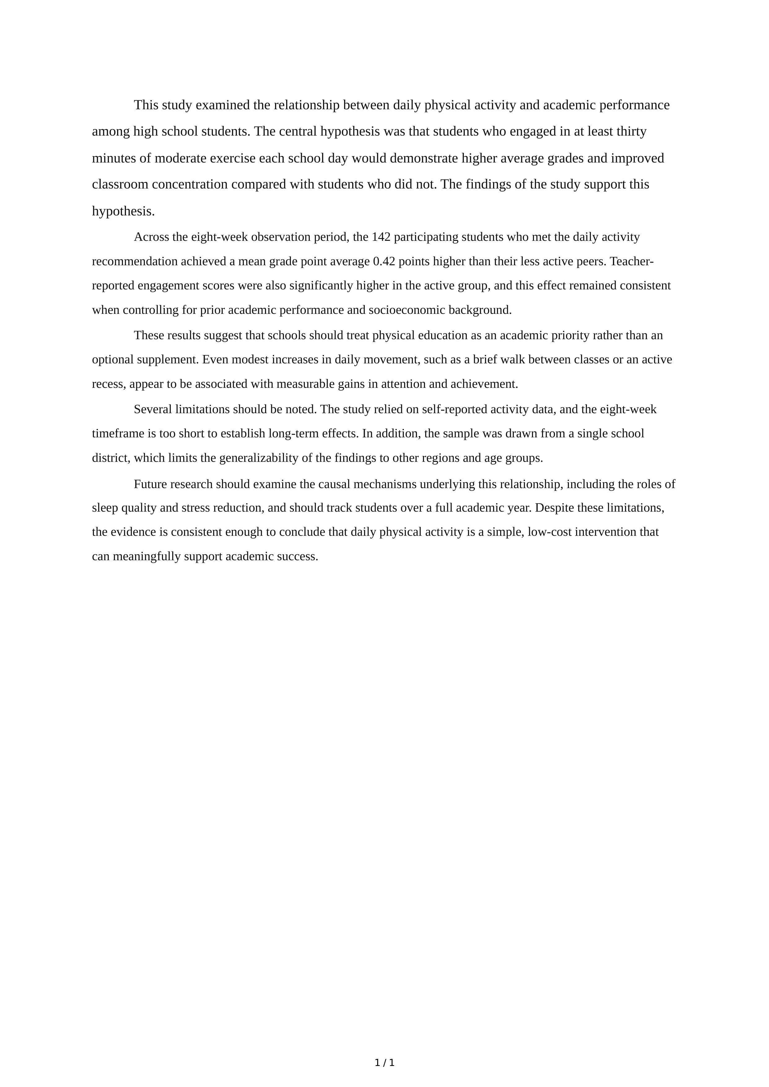 Research Paper Conclusion Paragraph — page 1