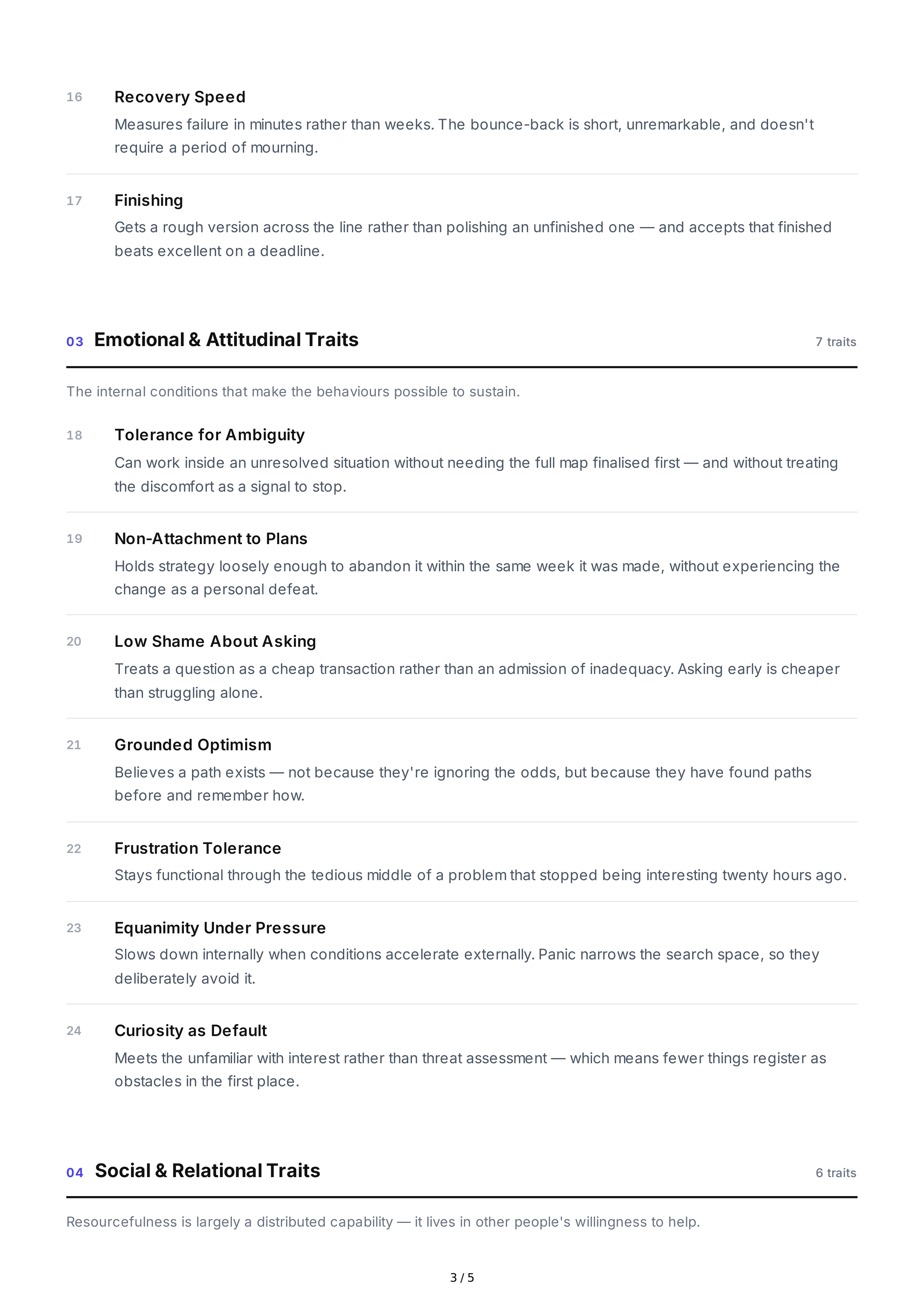 Resourcefulness Personality Traits — page 3