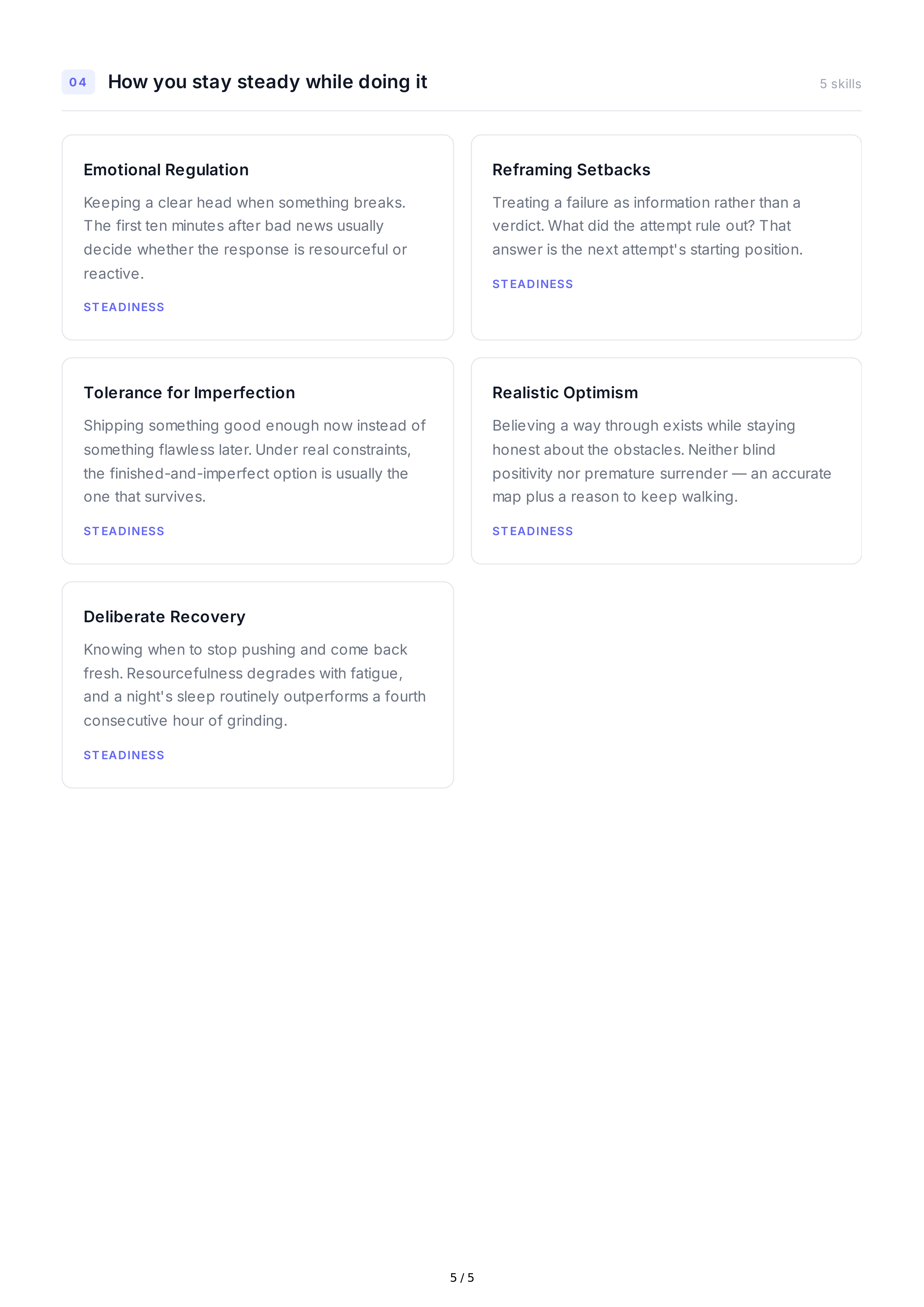 Resourcefulness Soft Skills — page 5