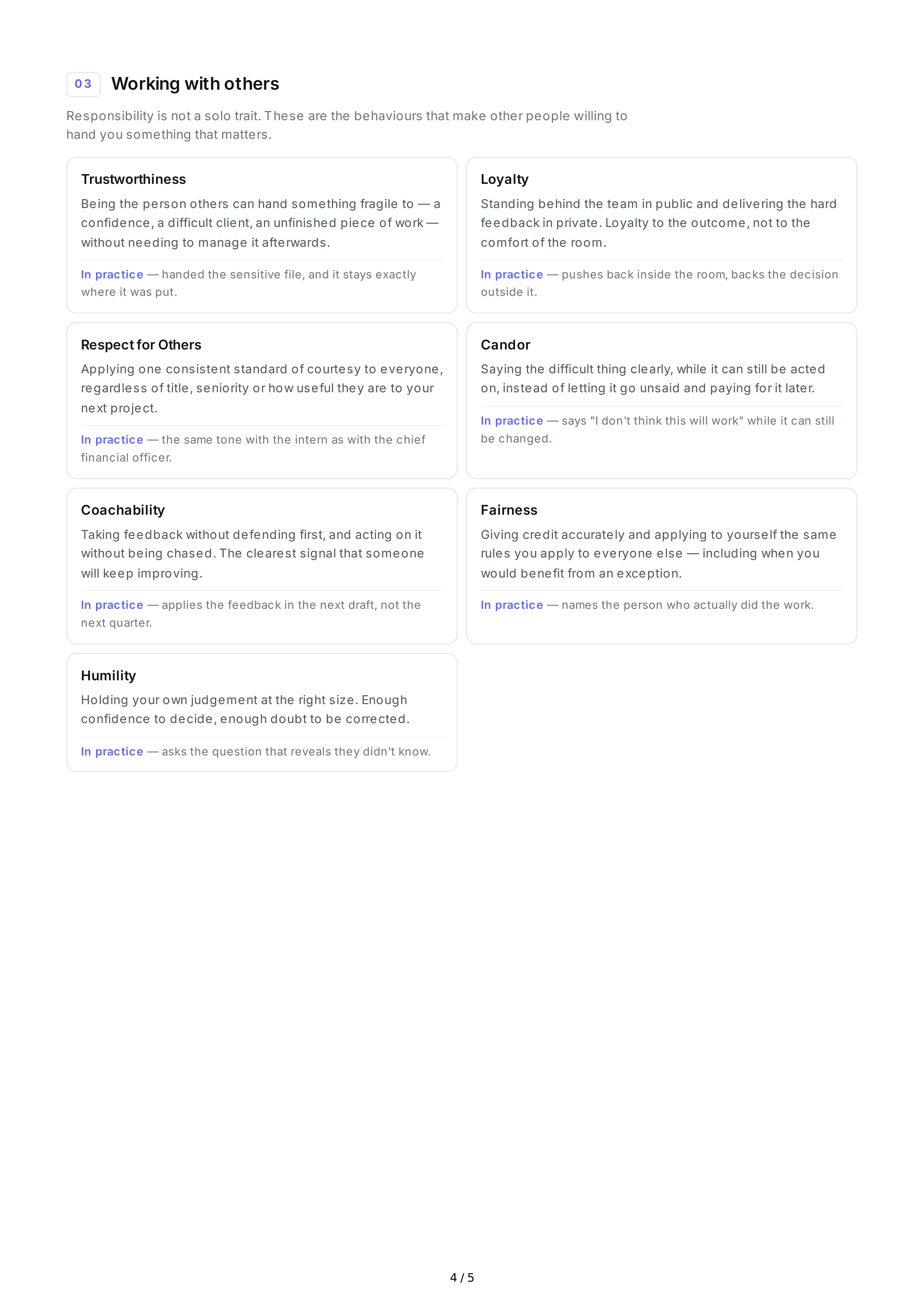 Responsibility Personality Traits — page 4