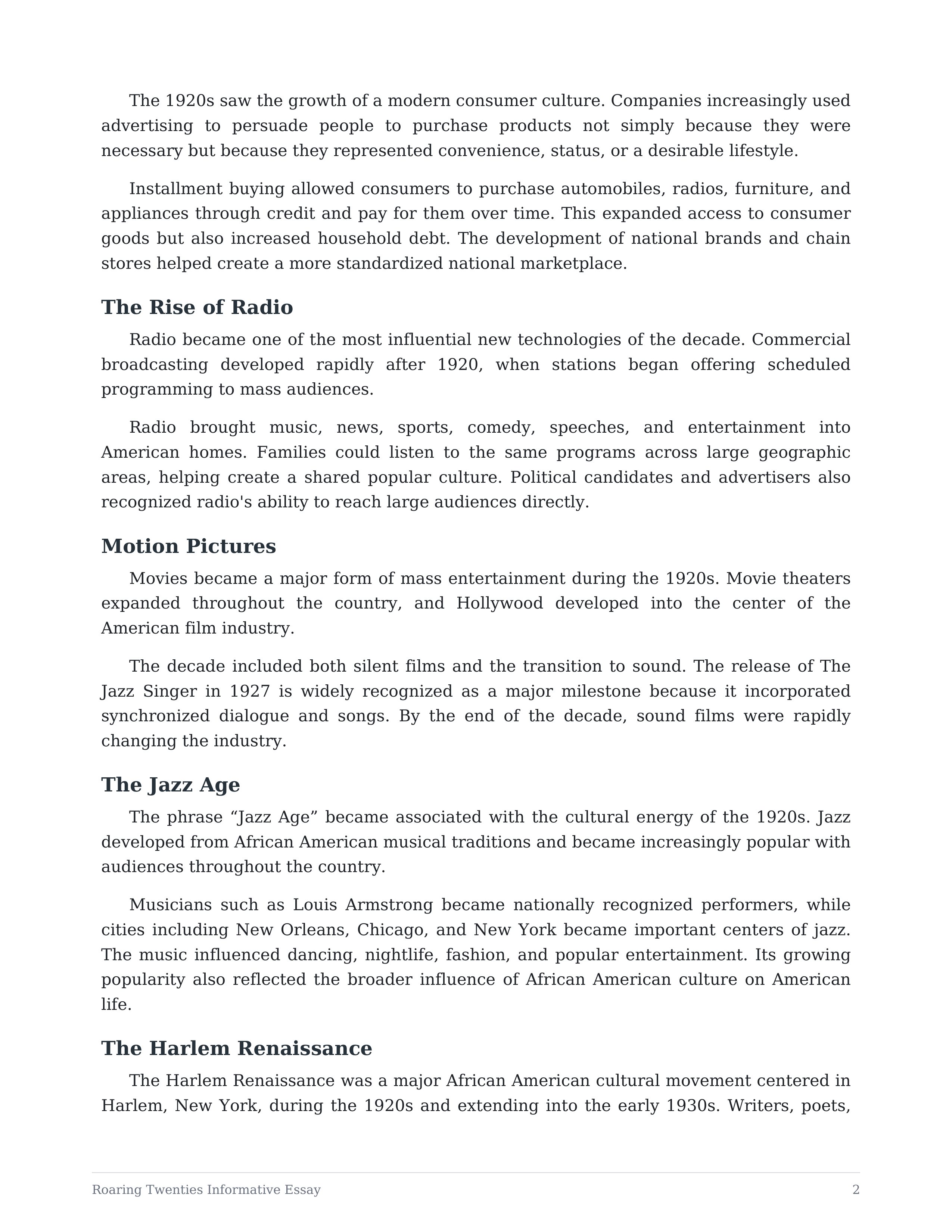 Roaring Twenties Informative Essay — page 2