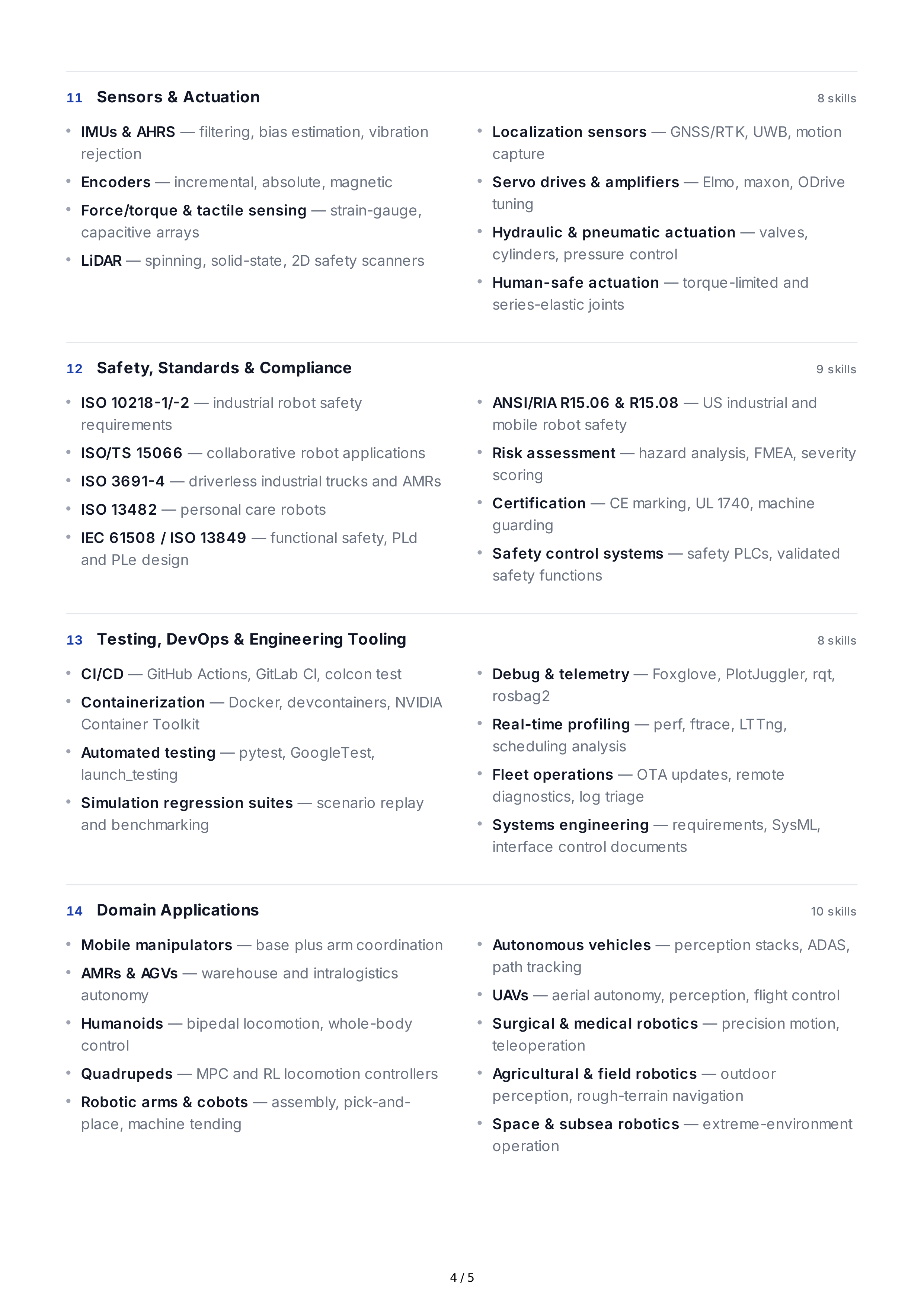 Robotics Technical Skills — page 4