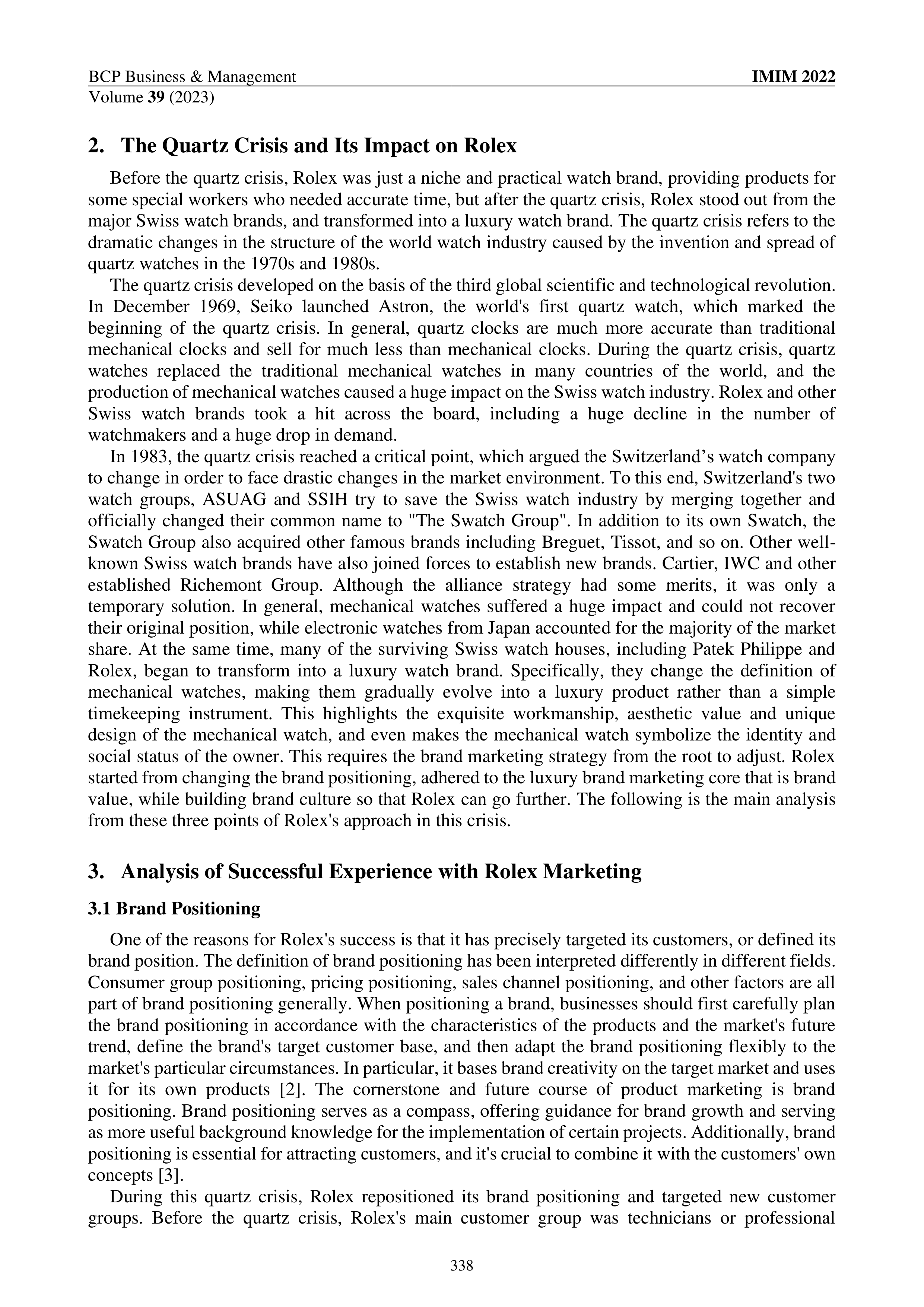Rolex Marketing Strategy — page 2