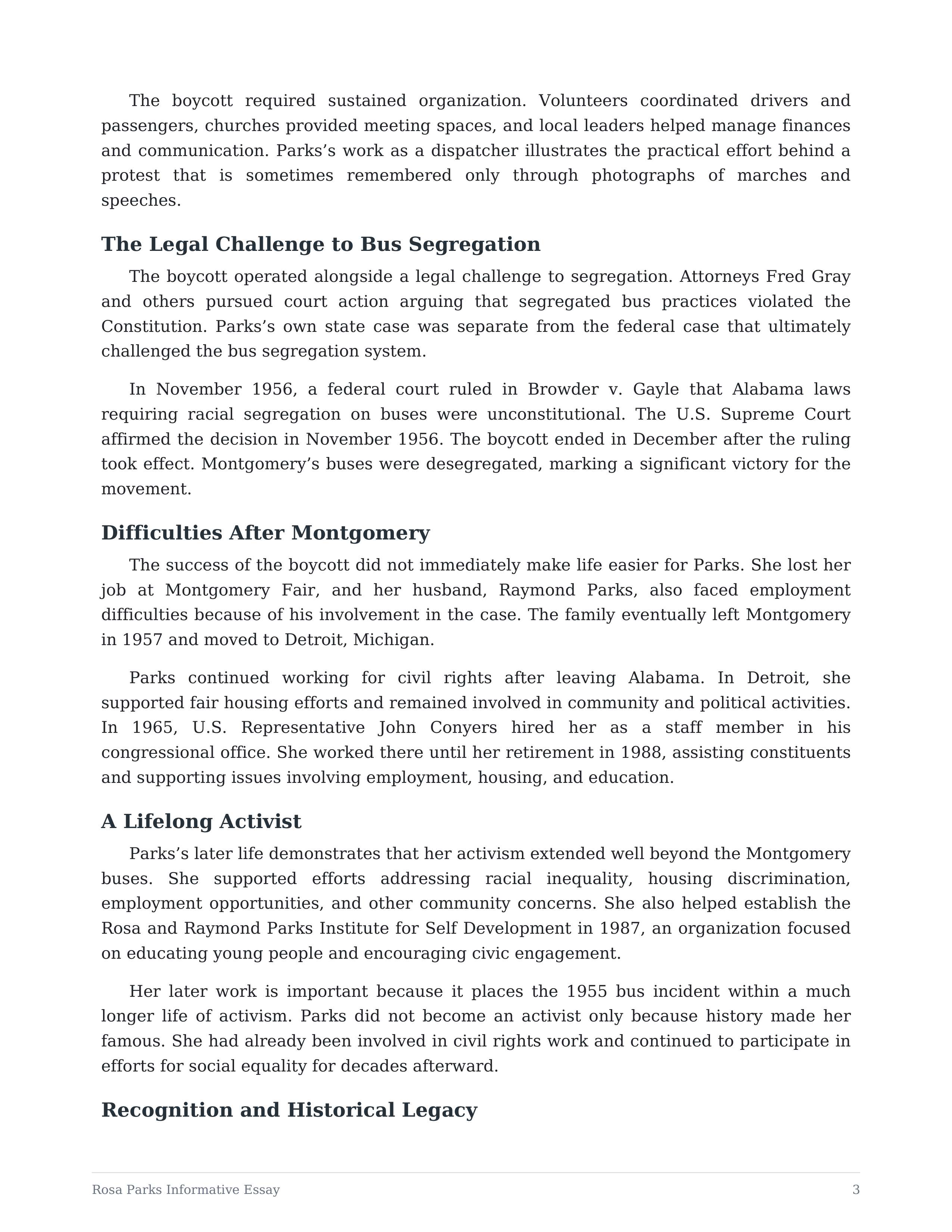 Rosa Parks Informative Essay — page 3