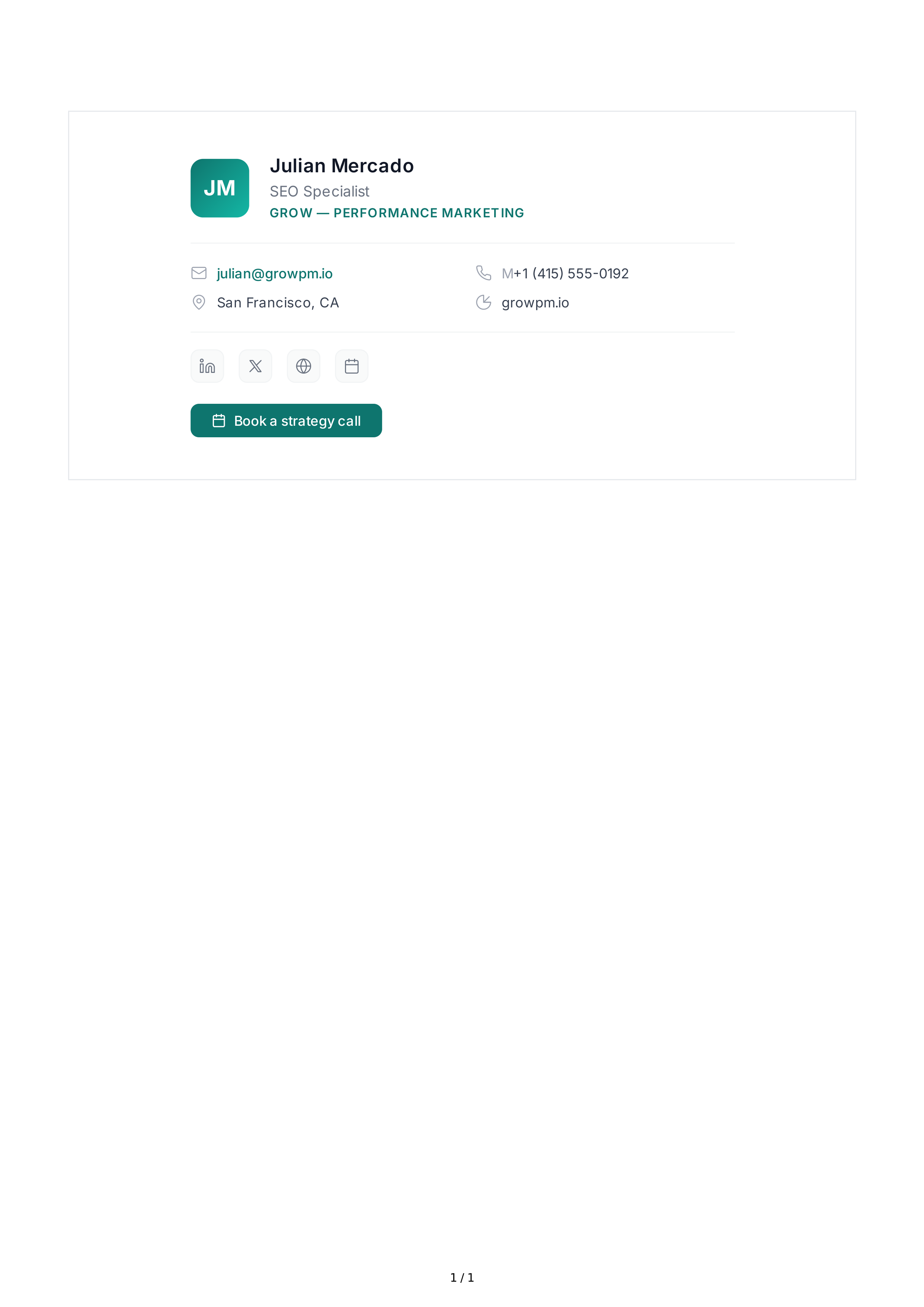 SEO Specialist Email Signature — page 1