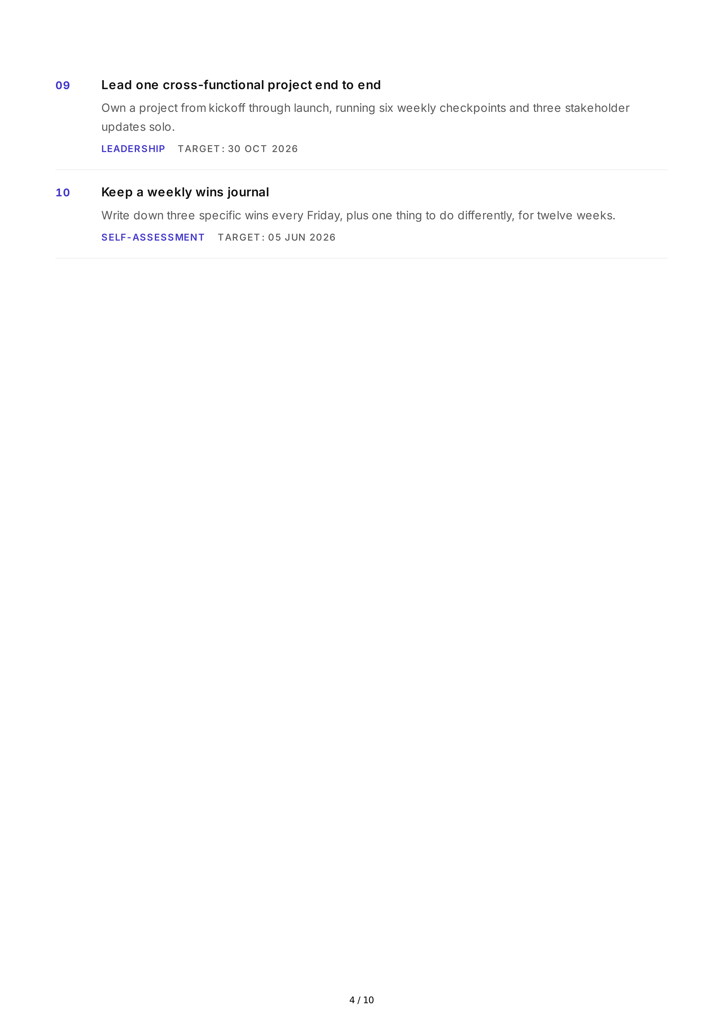 SMART Confidence Goals — page 4