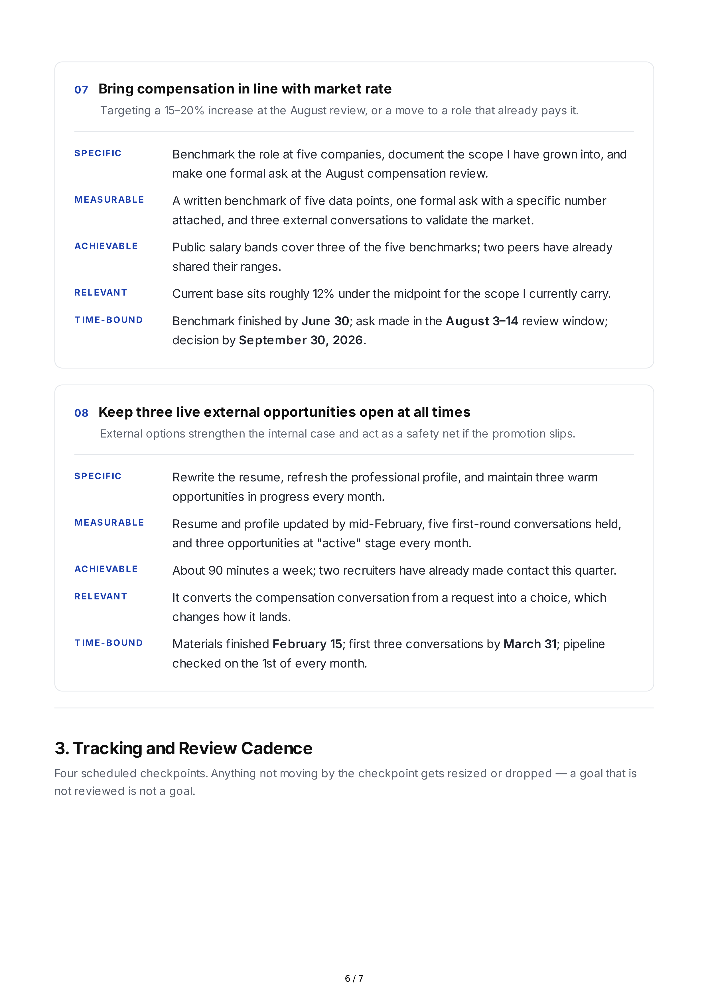SMART Goals for Career Advancement — page 6