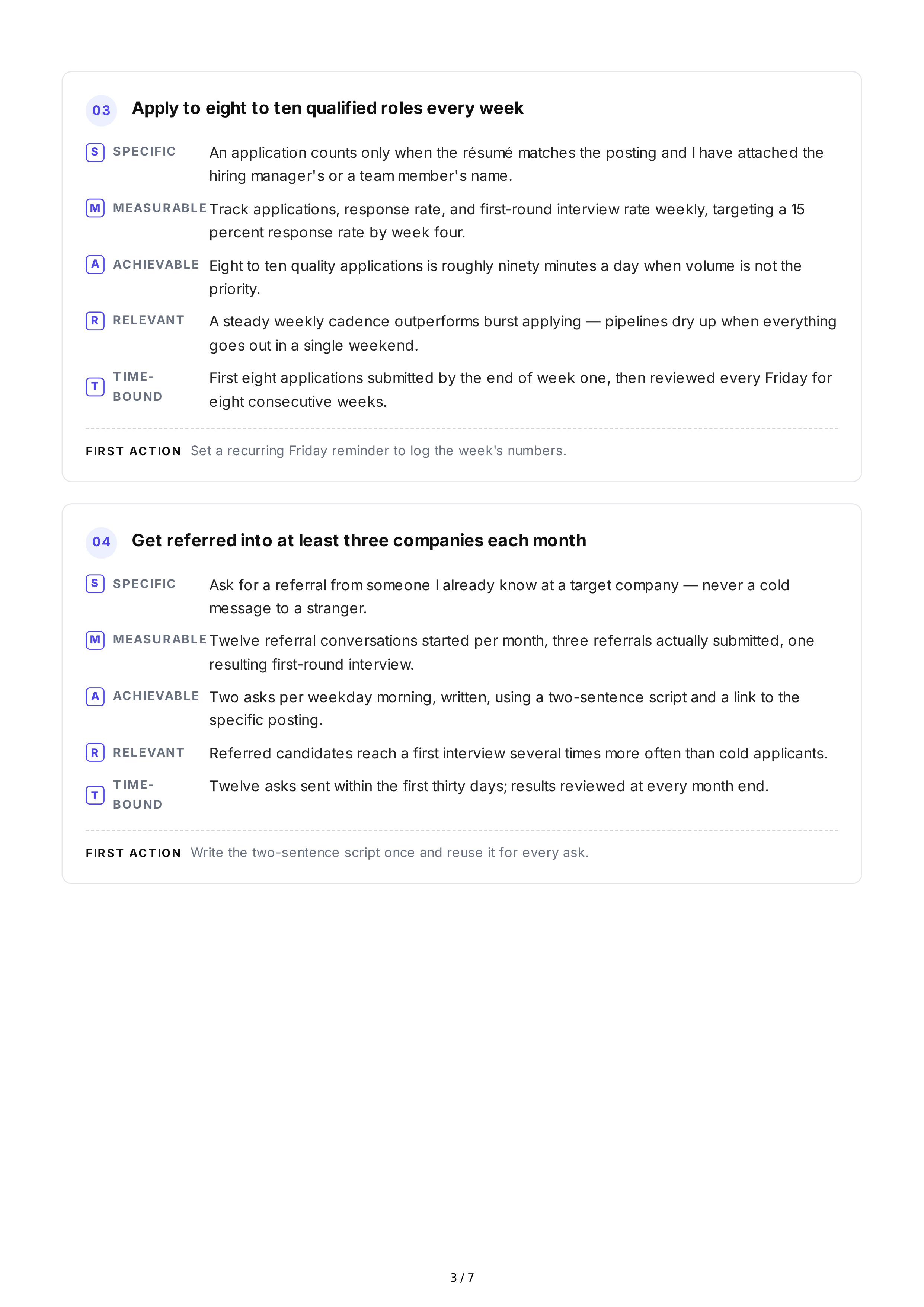 SMART Goals for Job Seekers — page 3