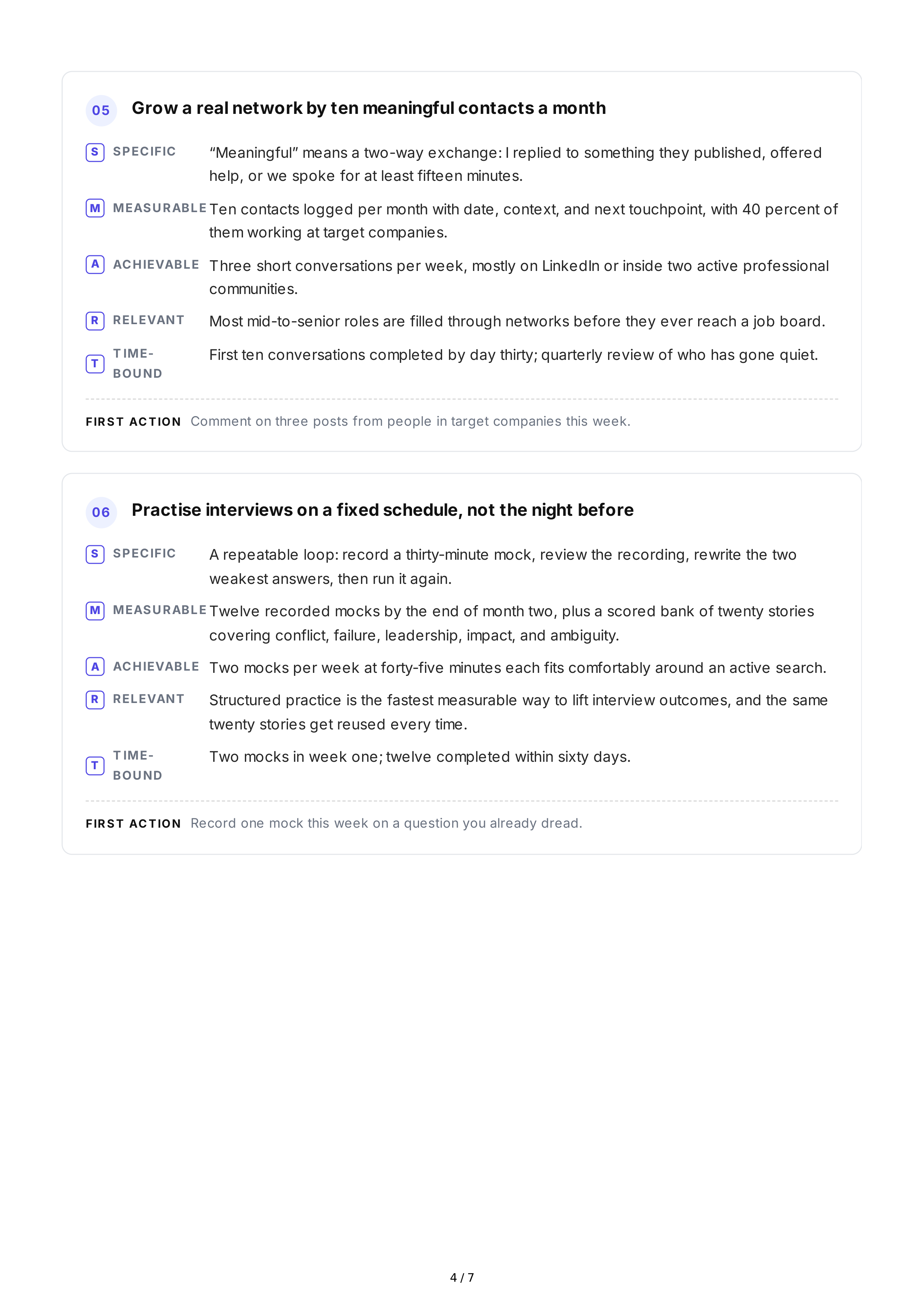 SMART Goals for Job Seekers — page 4