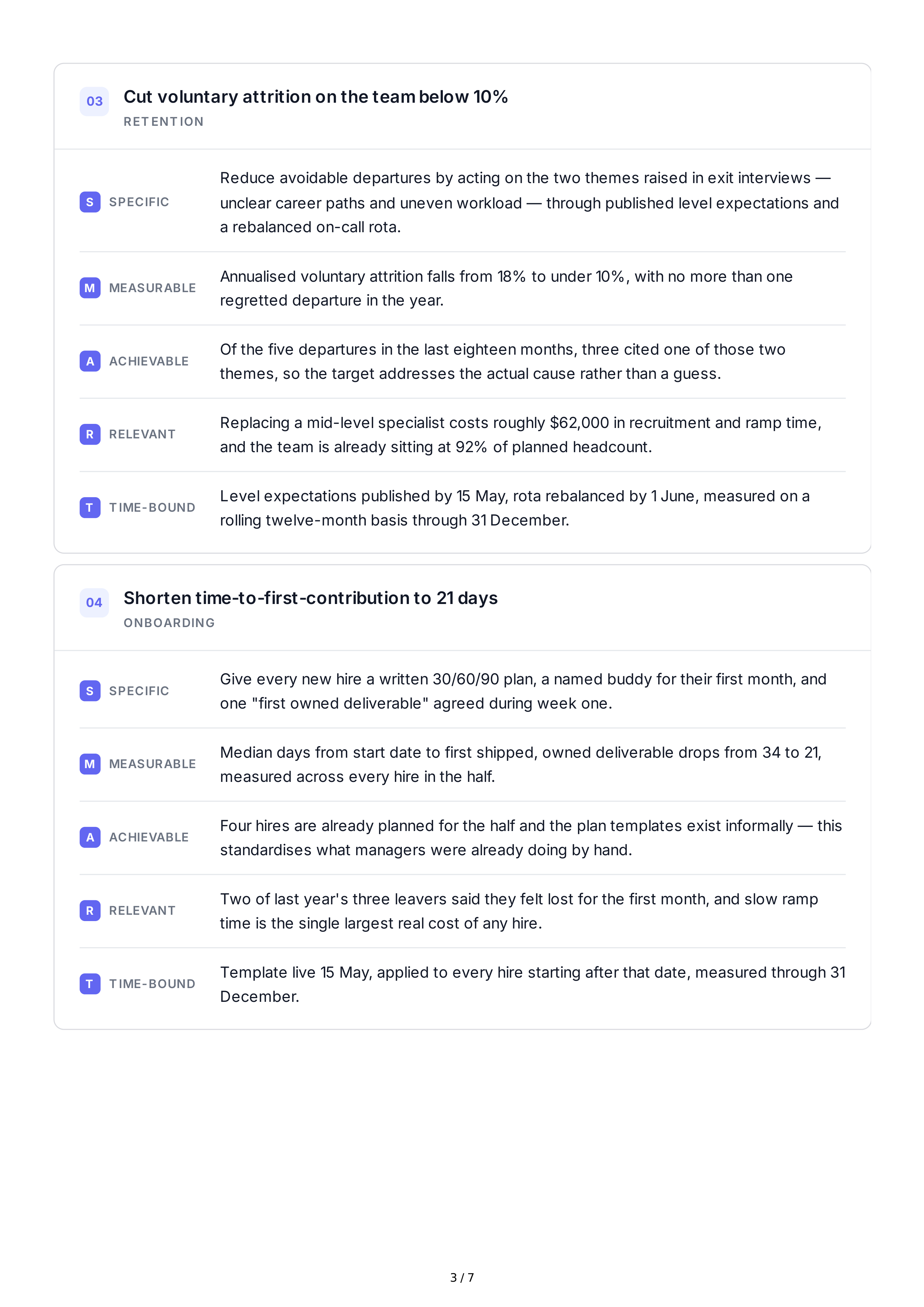 SMART Goals for Managers — page 3