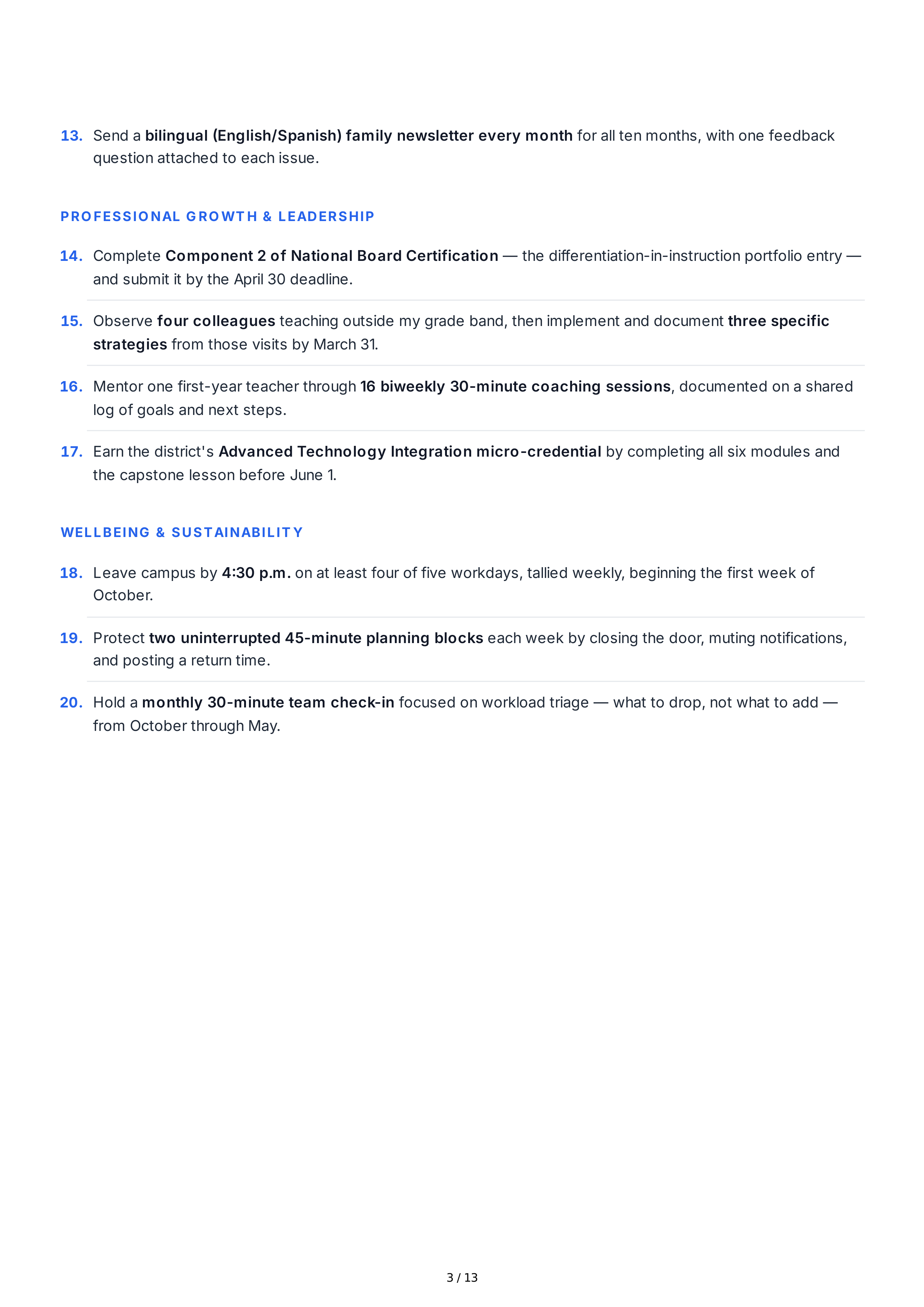 SMART Goals for Teachers — page 3