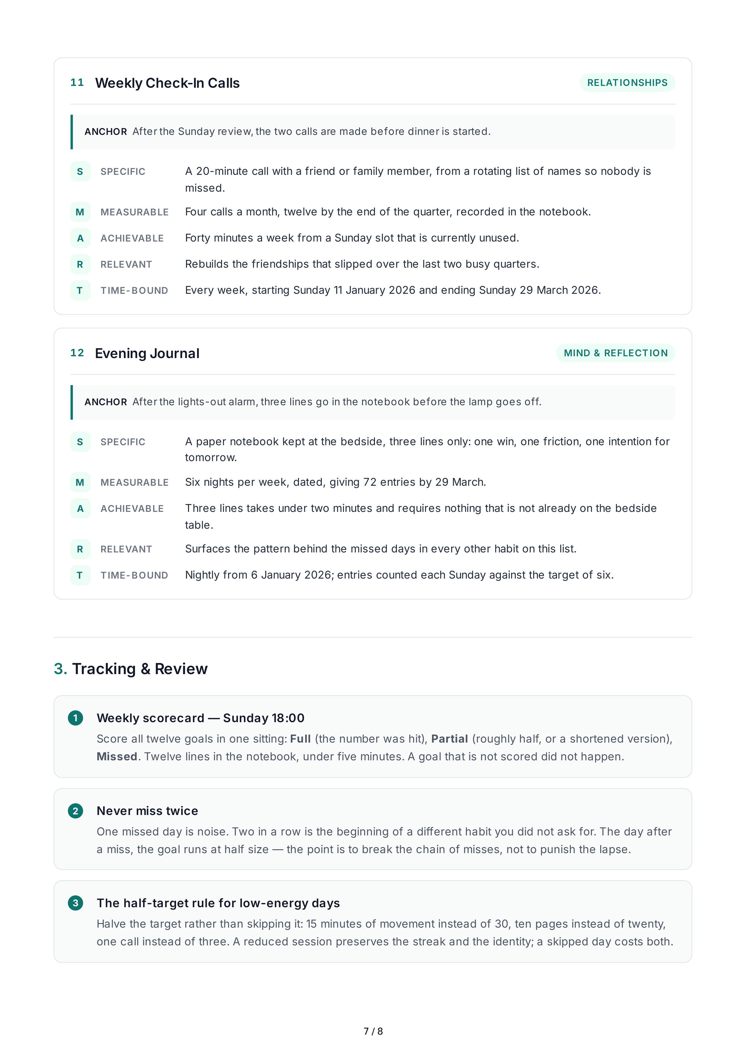 SMART Habit-Building Goals — page 7