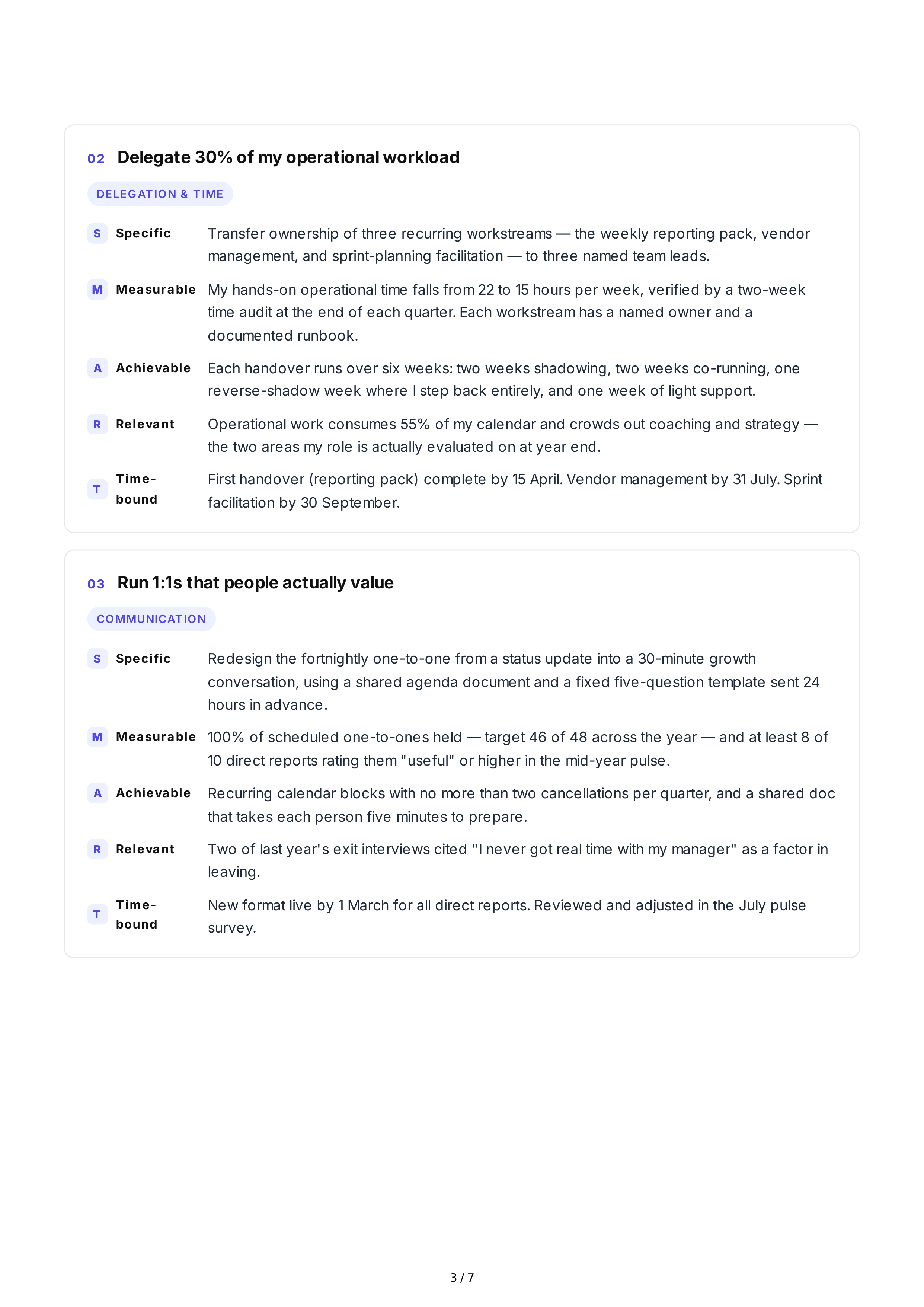 SMART Leadership Goals — page 3