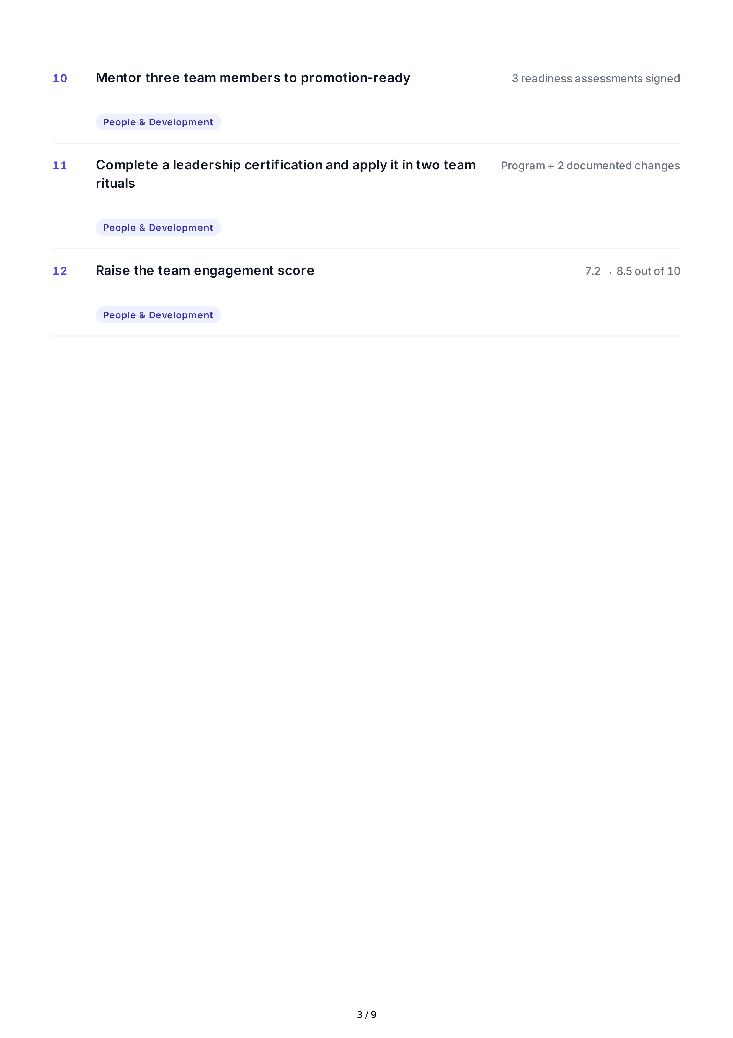 SMART Performance Goals — page 3