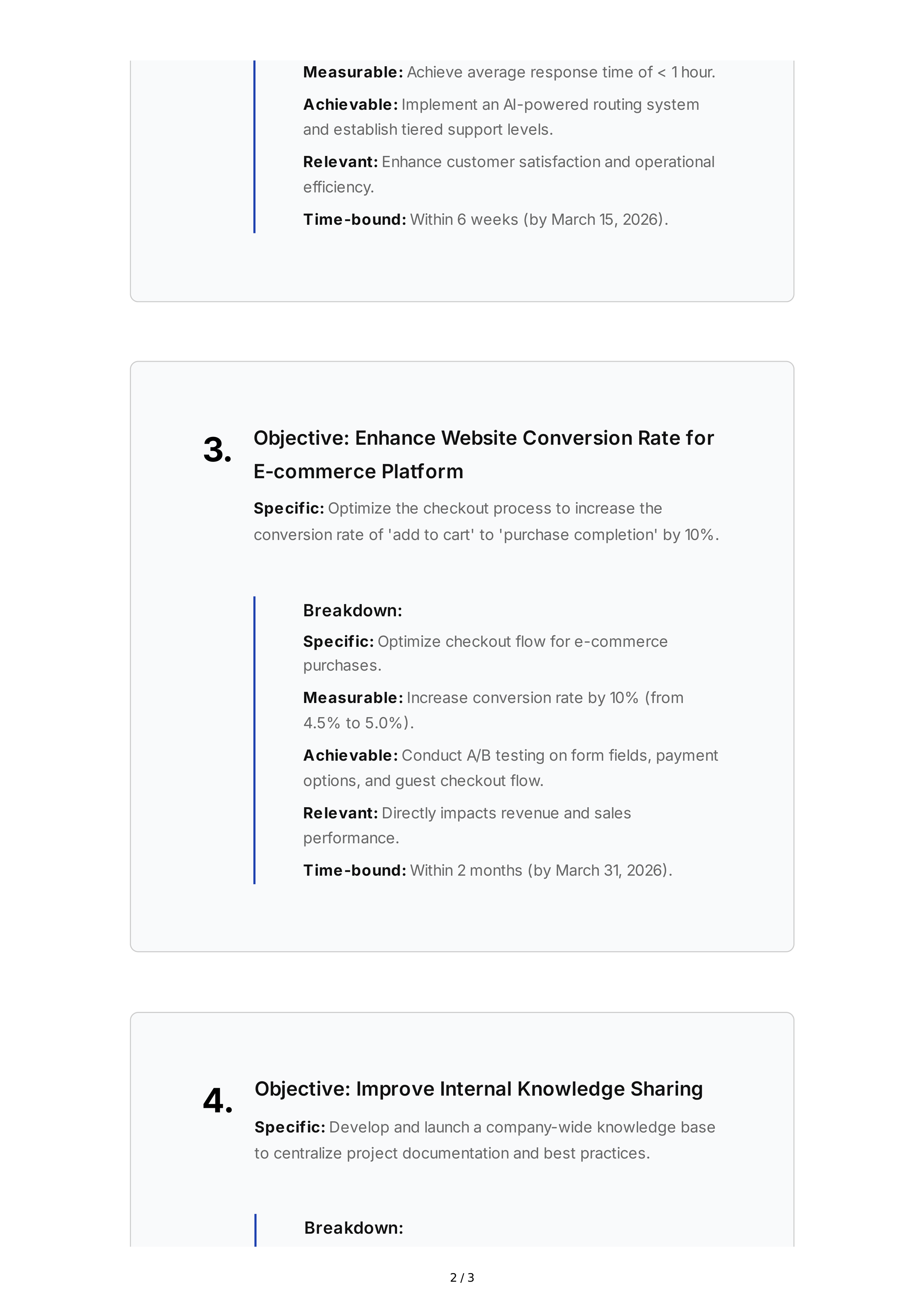 SMART Research Goals — page 2