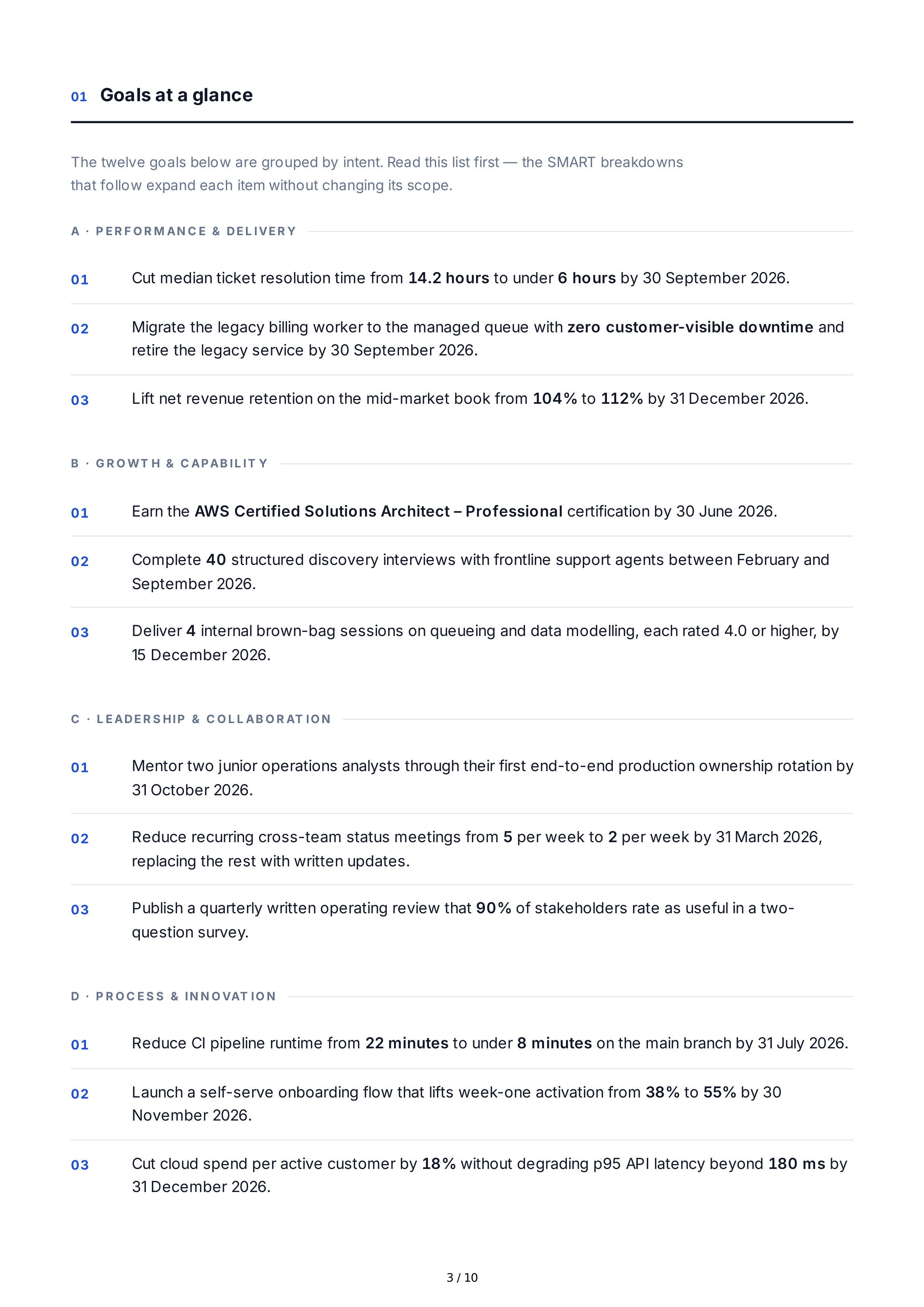 SMART Work Goals — page 3