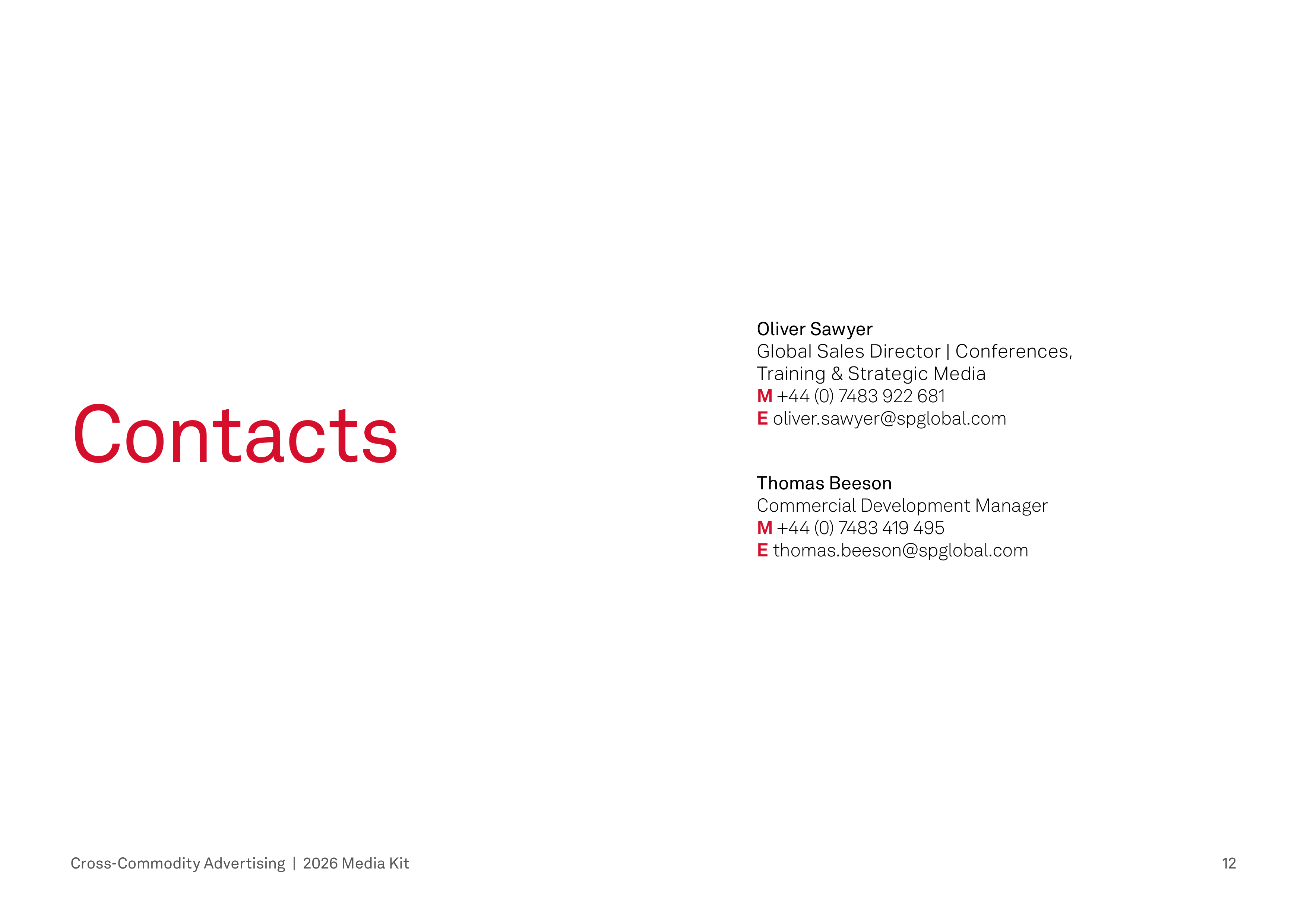 S&P Global Energy Media Kit — page 12