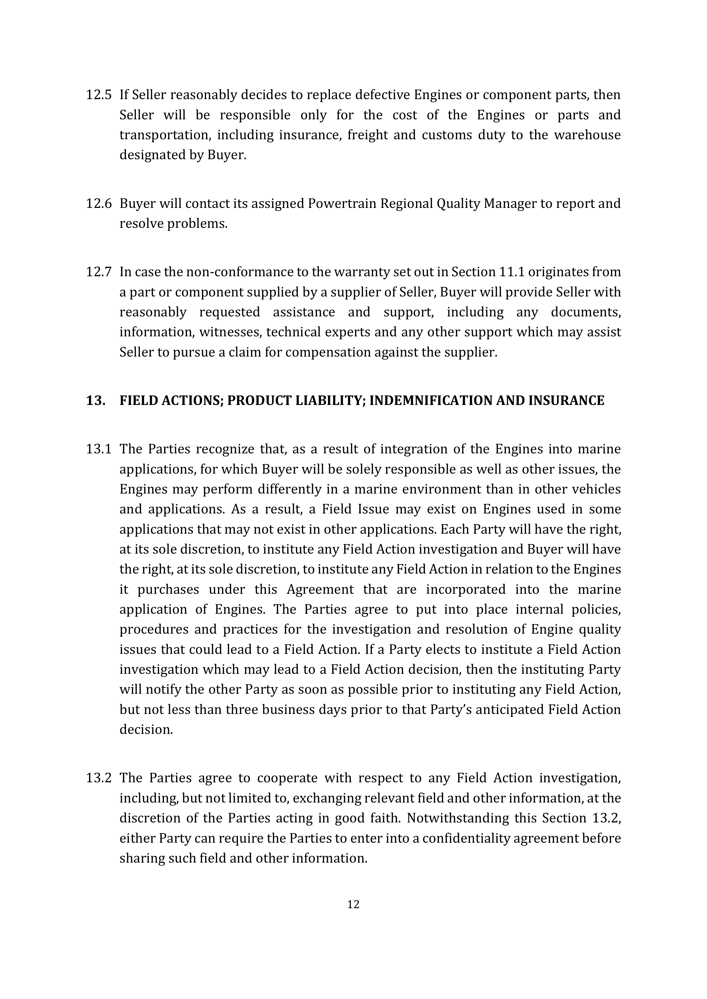 SUPPLY AGREEMENT between Malibu Boats, LLC and General Motors LLC — page 14