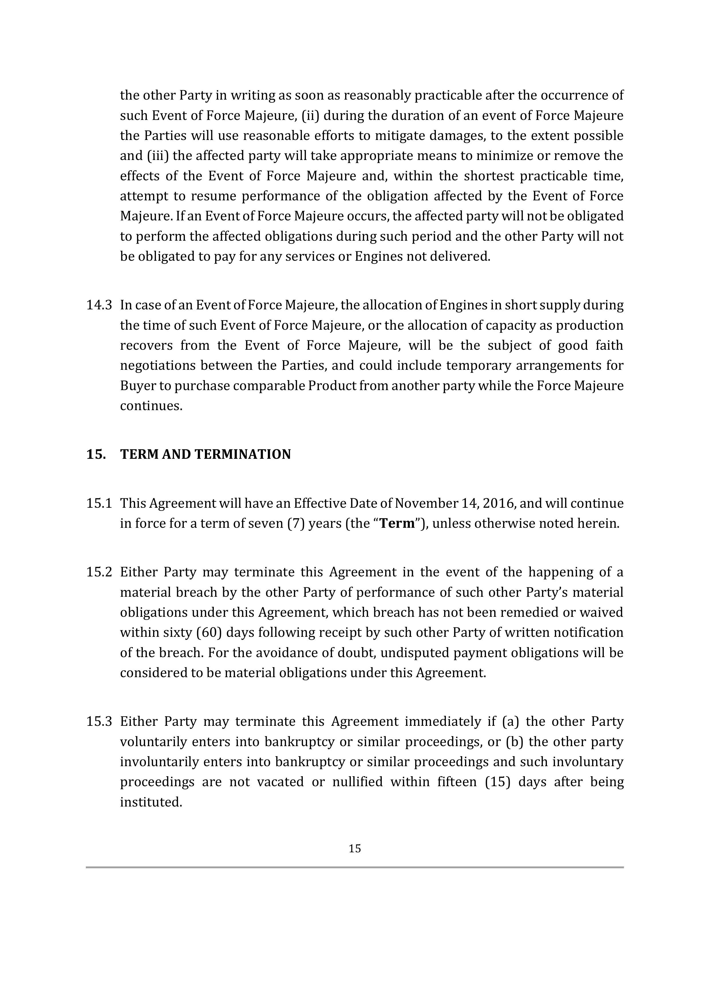 SUPPLY AGREEMENT between Malibu Boats, LLC and General Motors LLC — page 18