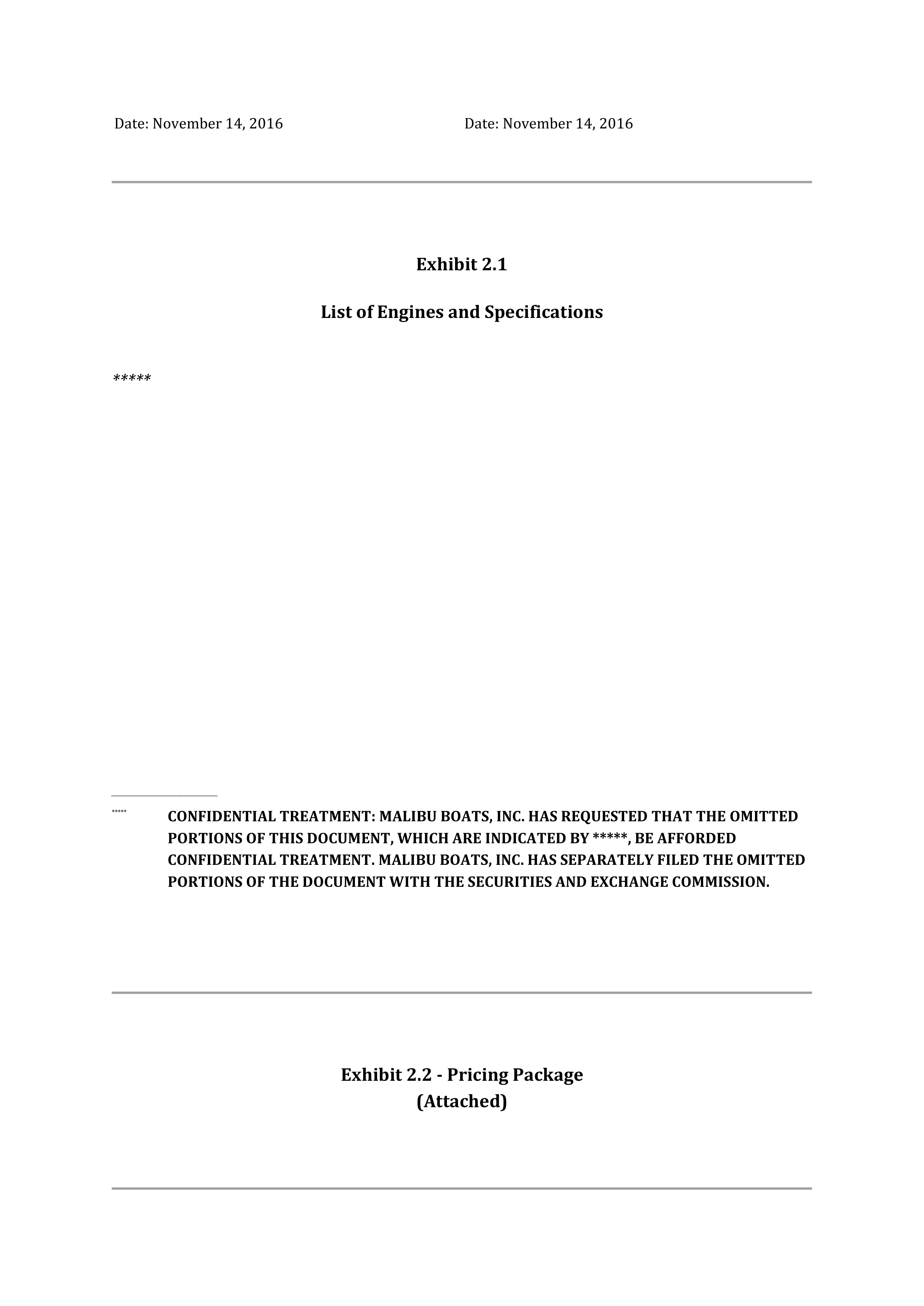 SUPPLY AGREEMENT between Malibu Boats, LLC and General Motors LLC — page 27