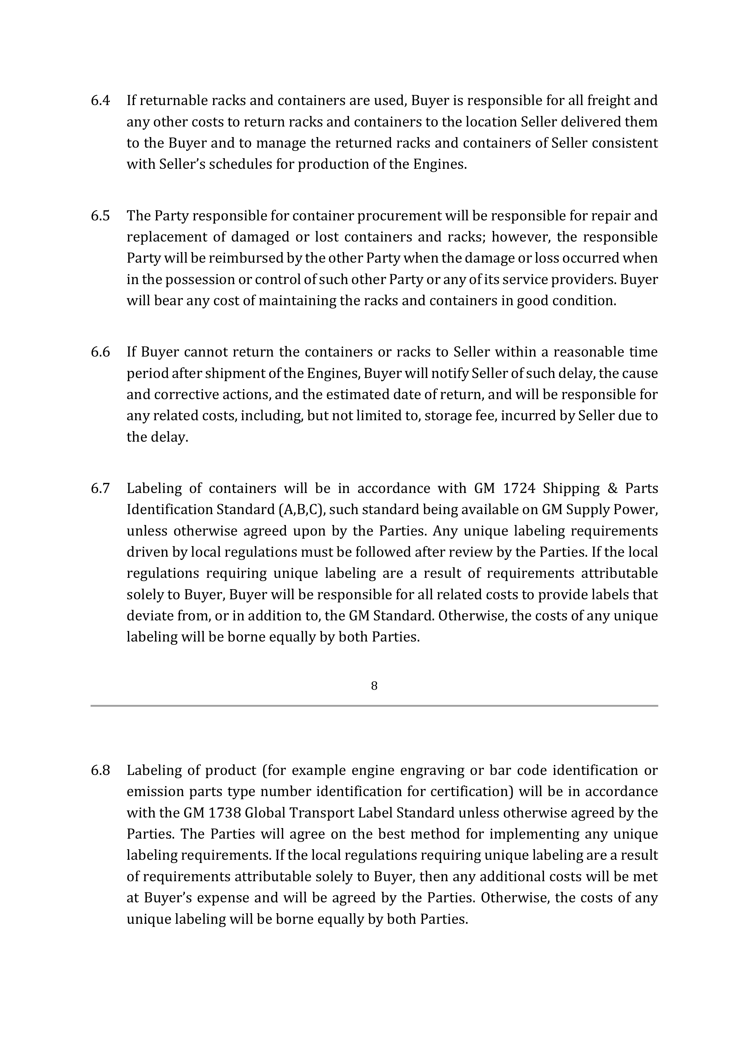 SUPPLY AGREEMENT between Malibu Boats, LLC and General Motors LLC — page 9