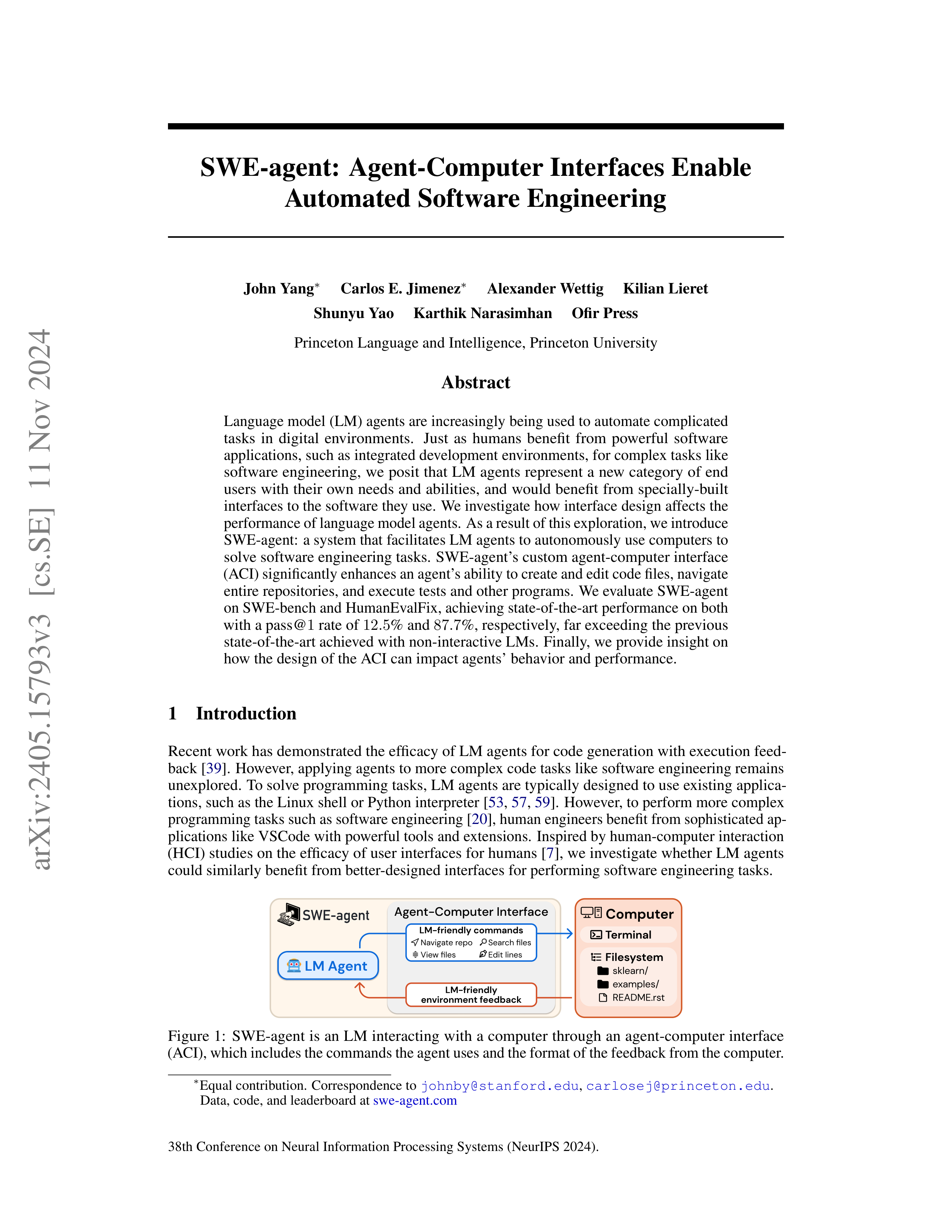 SWE-Agent AI Agent for Software Engineering Automation — page 1