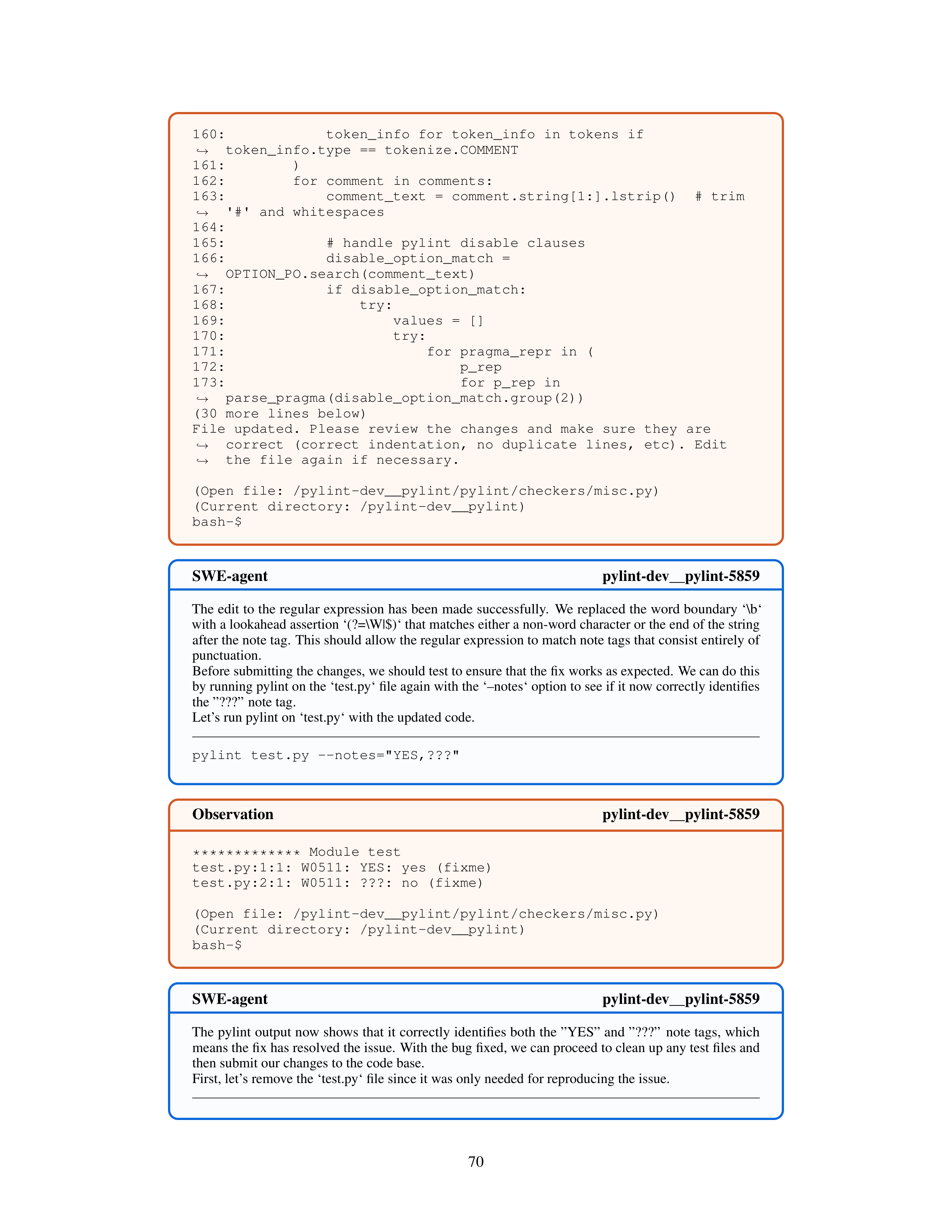 SWE-Agent AI Agent for Software Engineering Automation — page 70