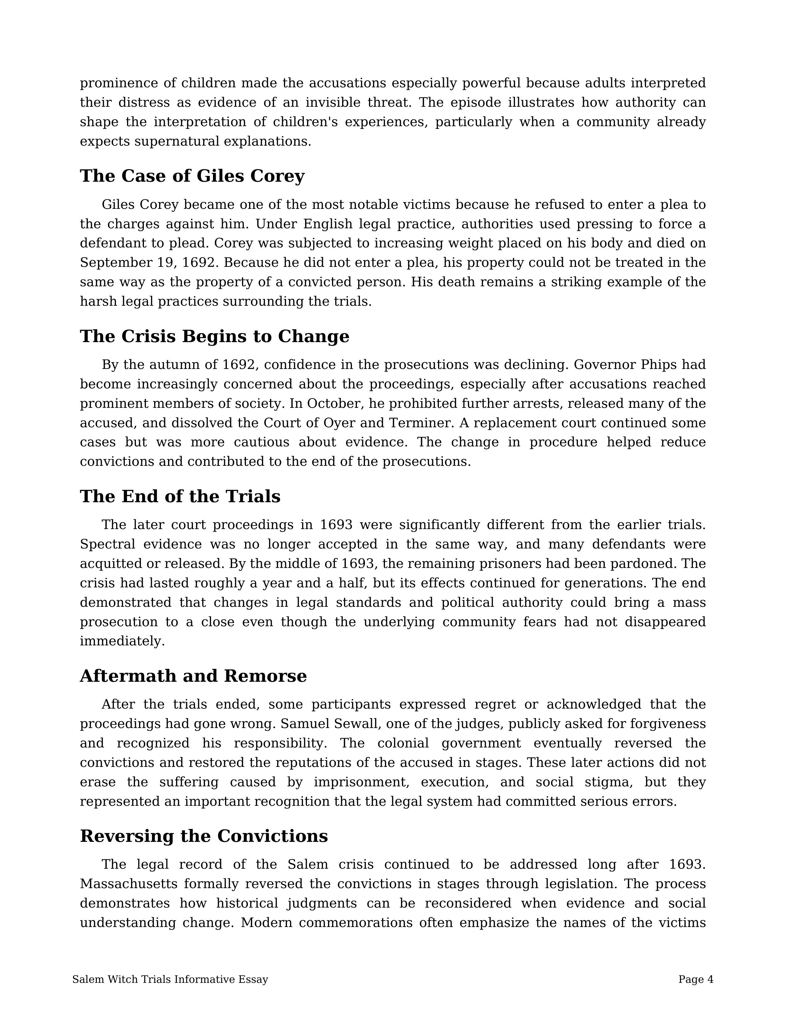 Salem Witch Trials Informative Essay — page 4