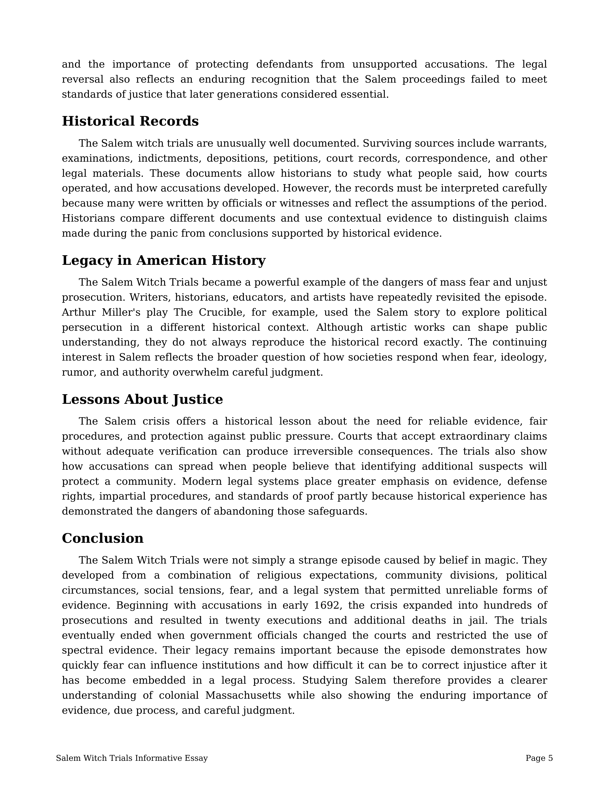 Salem Witch Trials Informative Essay — page 5