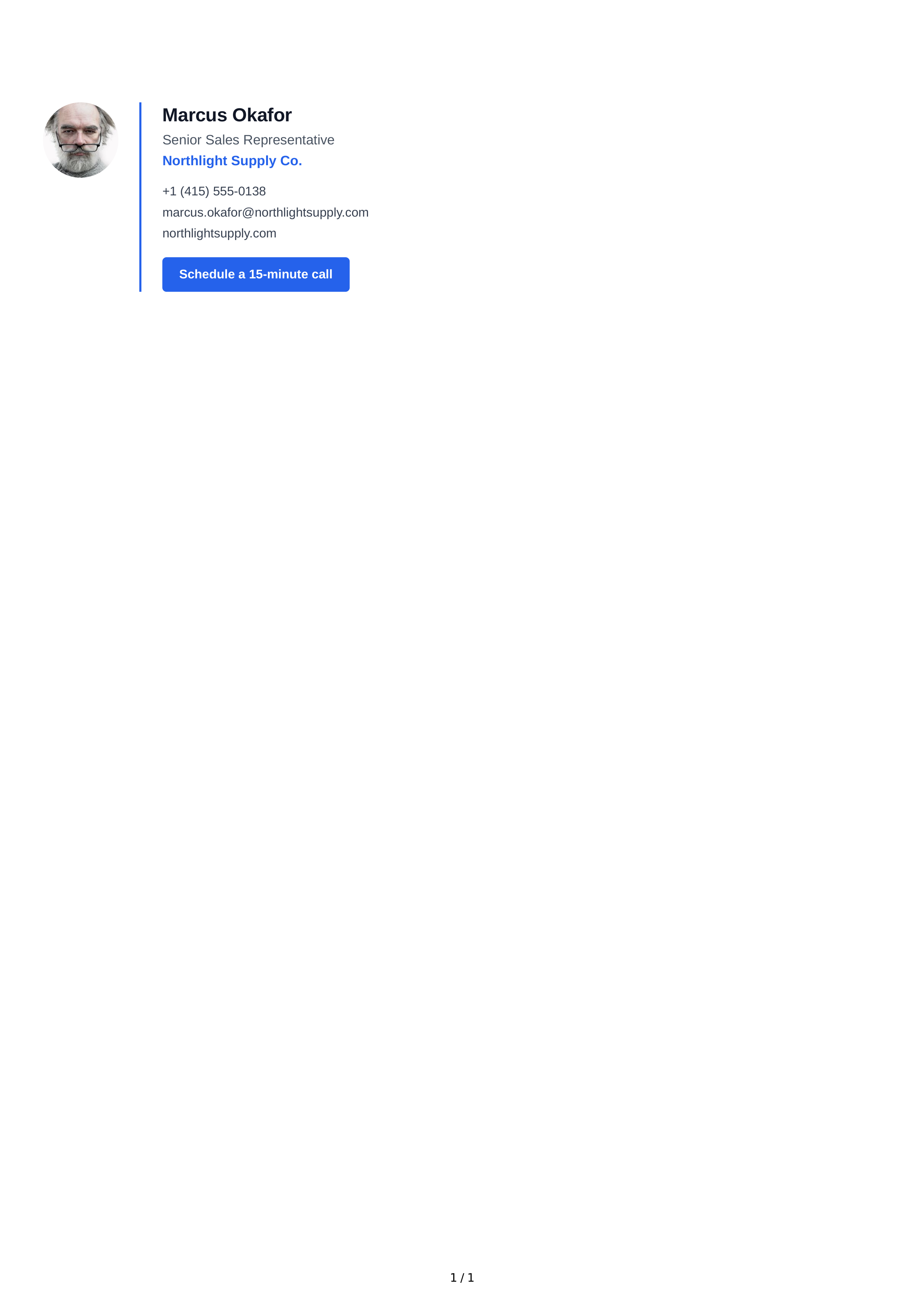 Sales Representative Email Signature — page 1