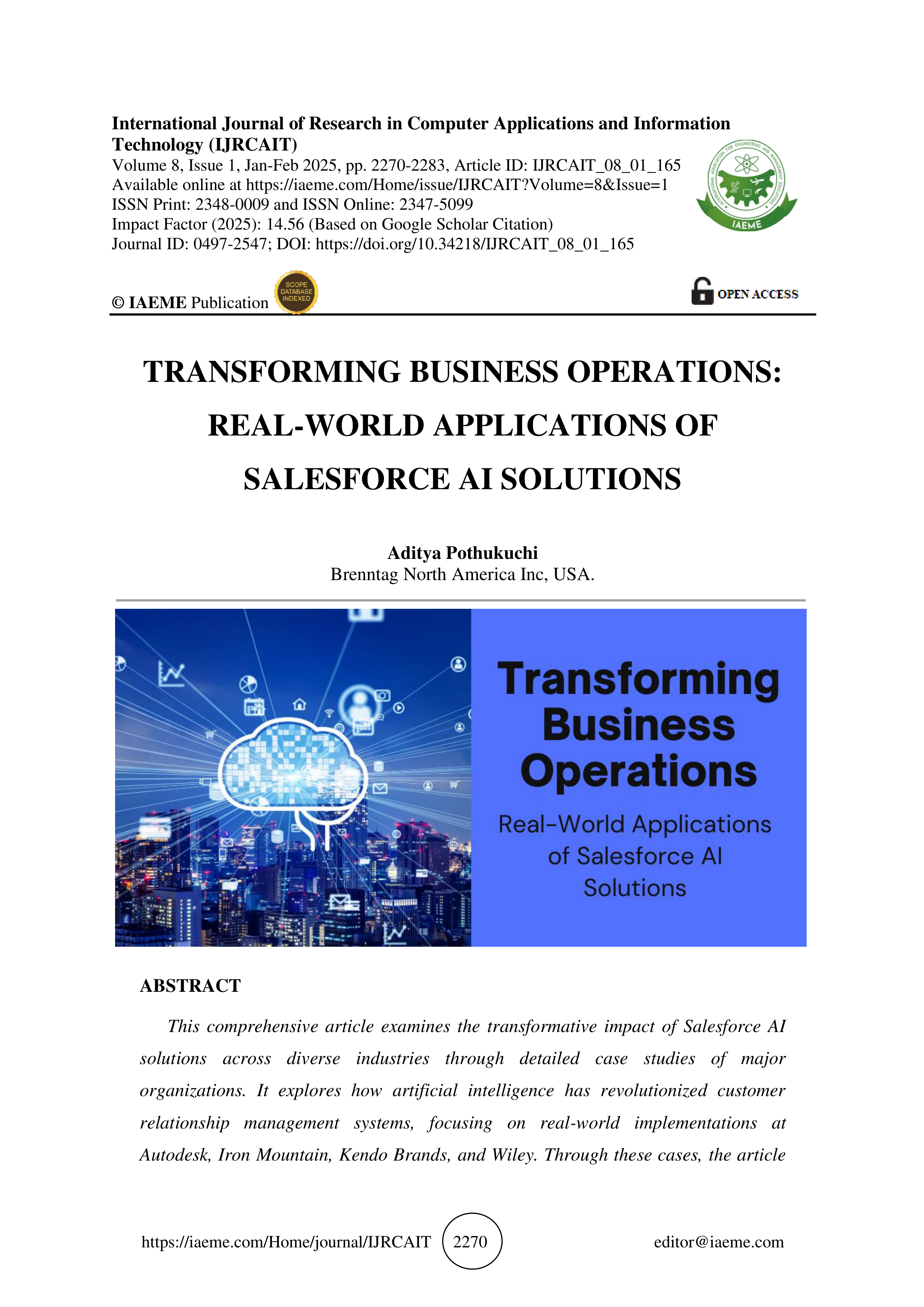 Salesforce Case Study — page 1