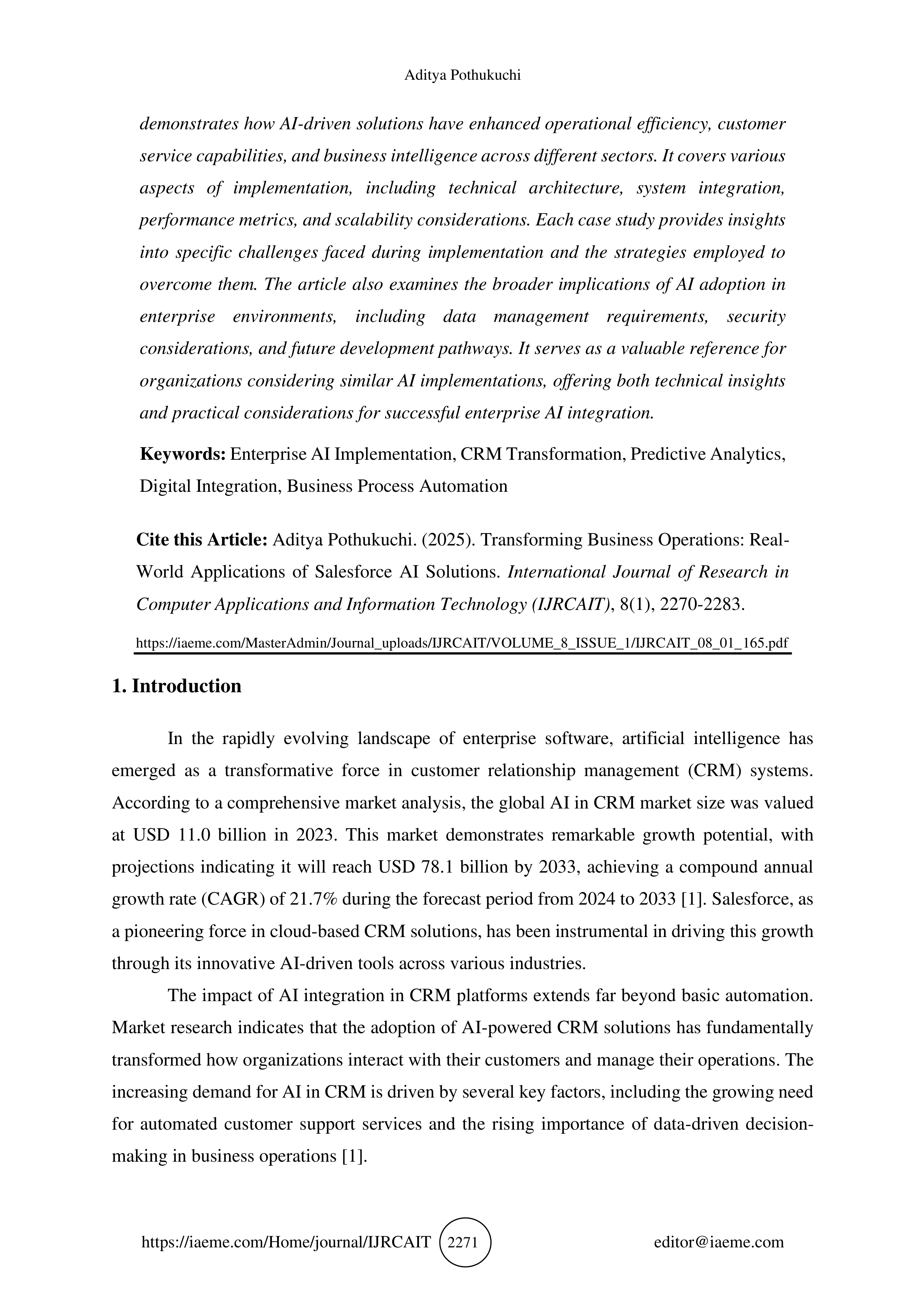 Salesforce Case Study — page 2